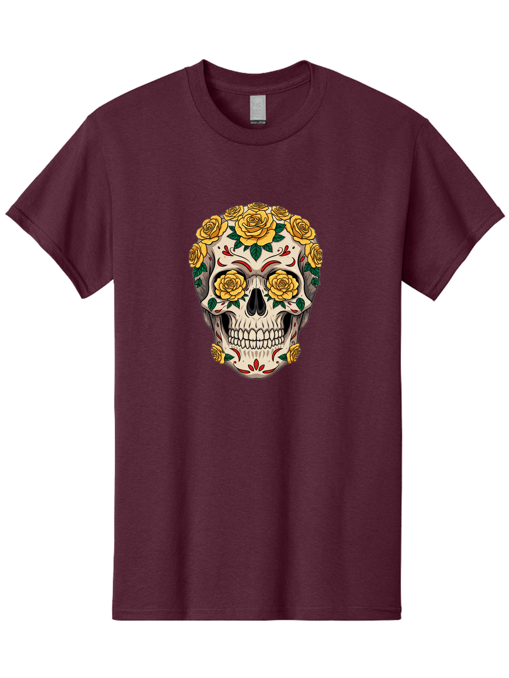 Sugar-Skull-With-Yellow-Roses Men'S Graphic Tee, 100% Cotton, Comfortable Casual Summer Wear, Machine Washable, Vintage Camera, Old Camera, Antique Camera, Black Camera, Classic Photography, Photography Equipment, Nostalgic Device, Ban662
