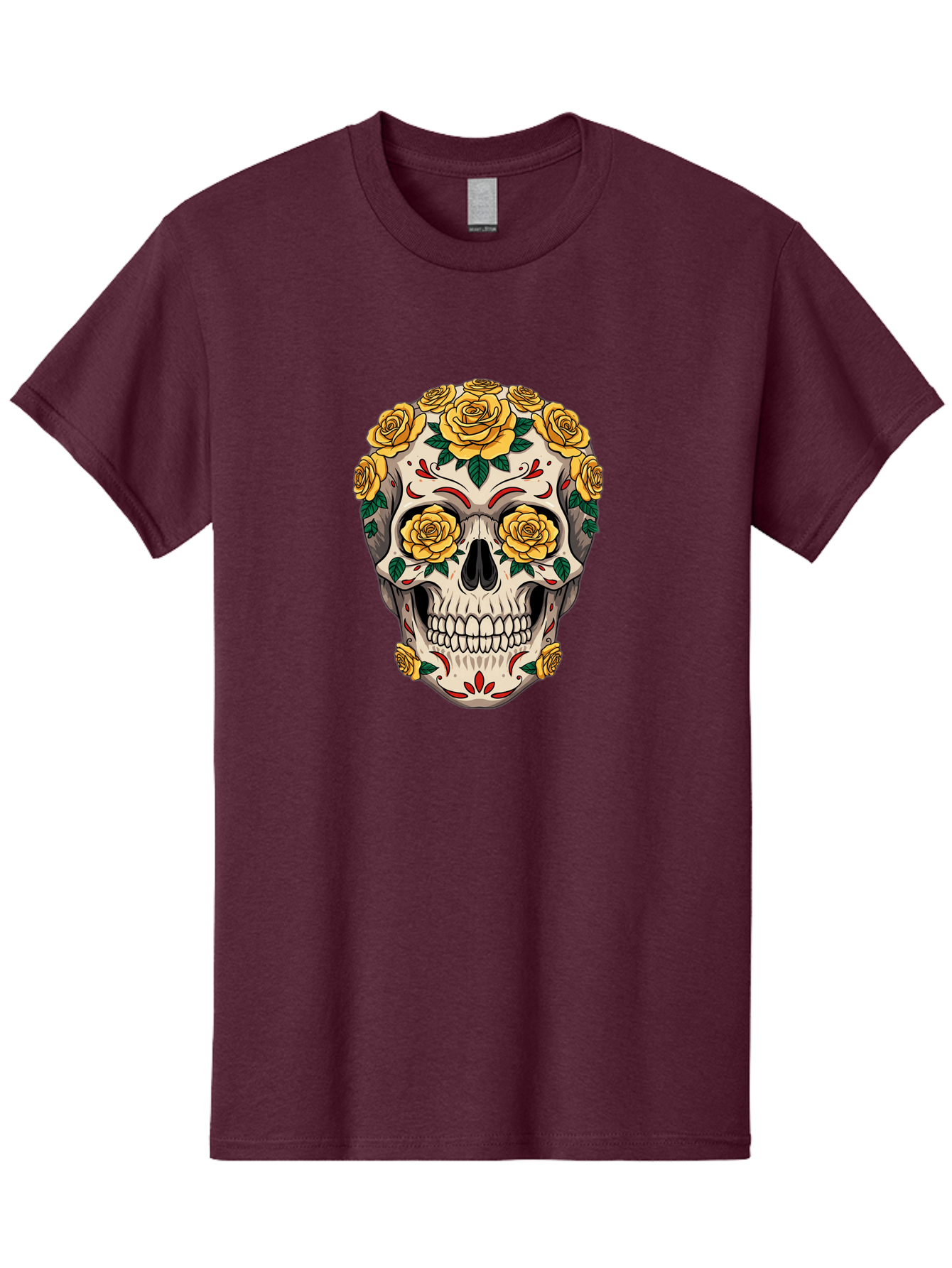 Sugar-Skull-With-Yellow-Roses Men'S Graphic Tee, 100% Cotton, Comfortable Casual Summer Wear, Machine Washable, Vintage Camera, Old Camera, Antique Camera, Black Camera, Classic Photography, Photography Equipment, Nostalgic Device, Ban662