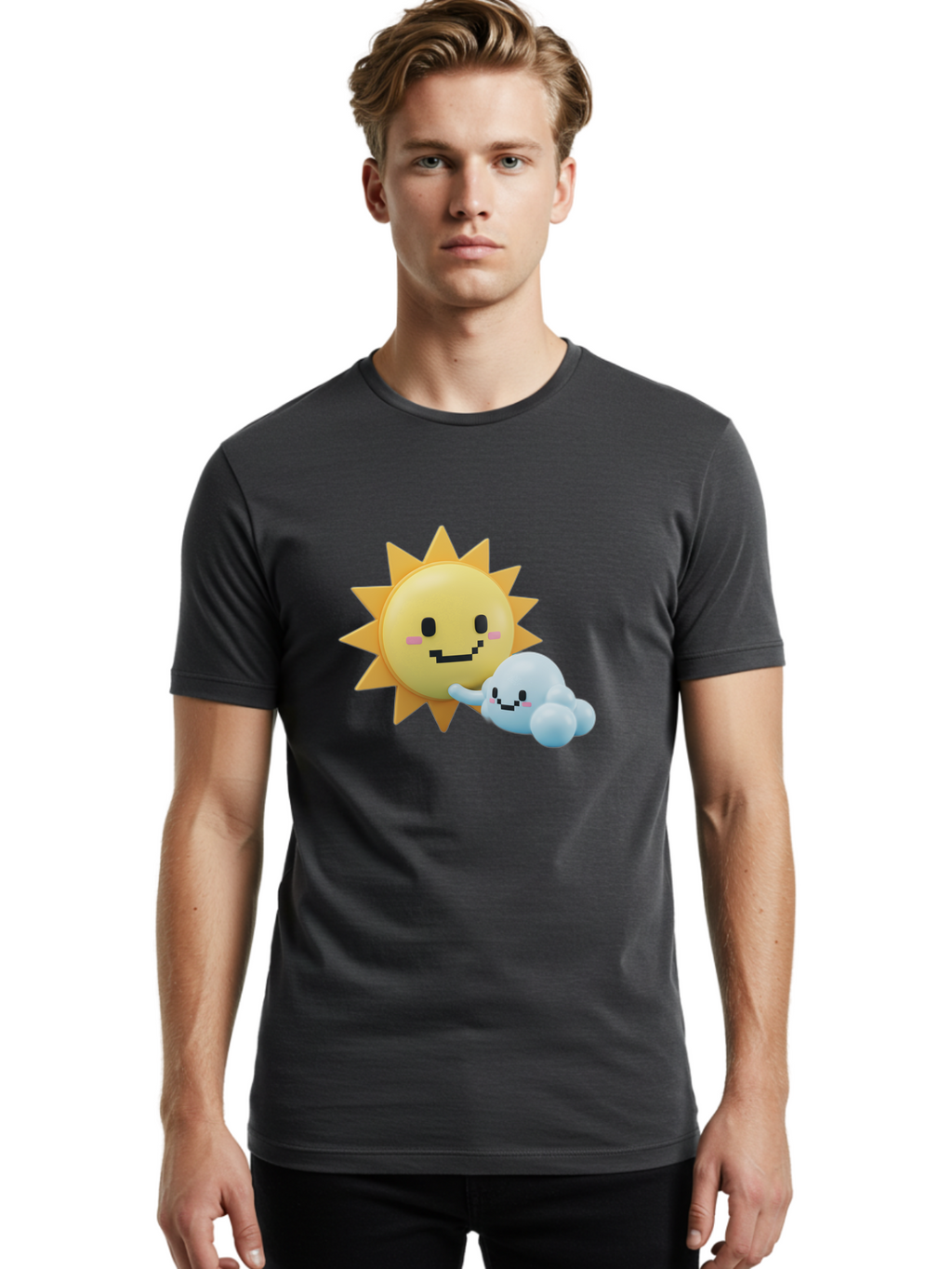 Sun-And-Cloud Men'S Graphic Tee, 100% Cotton, Comfortable Casual Summer Wear, Machine Washable, Vintage Camera, Old Camera, Antique Camera, Black Camera, Classic Photography, Photography Equipment, Nostalgic Device, Film Camera, Camera Art Ban666