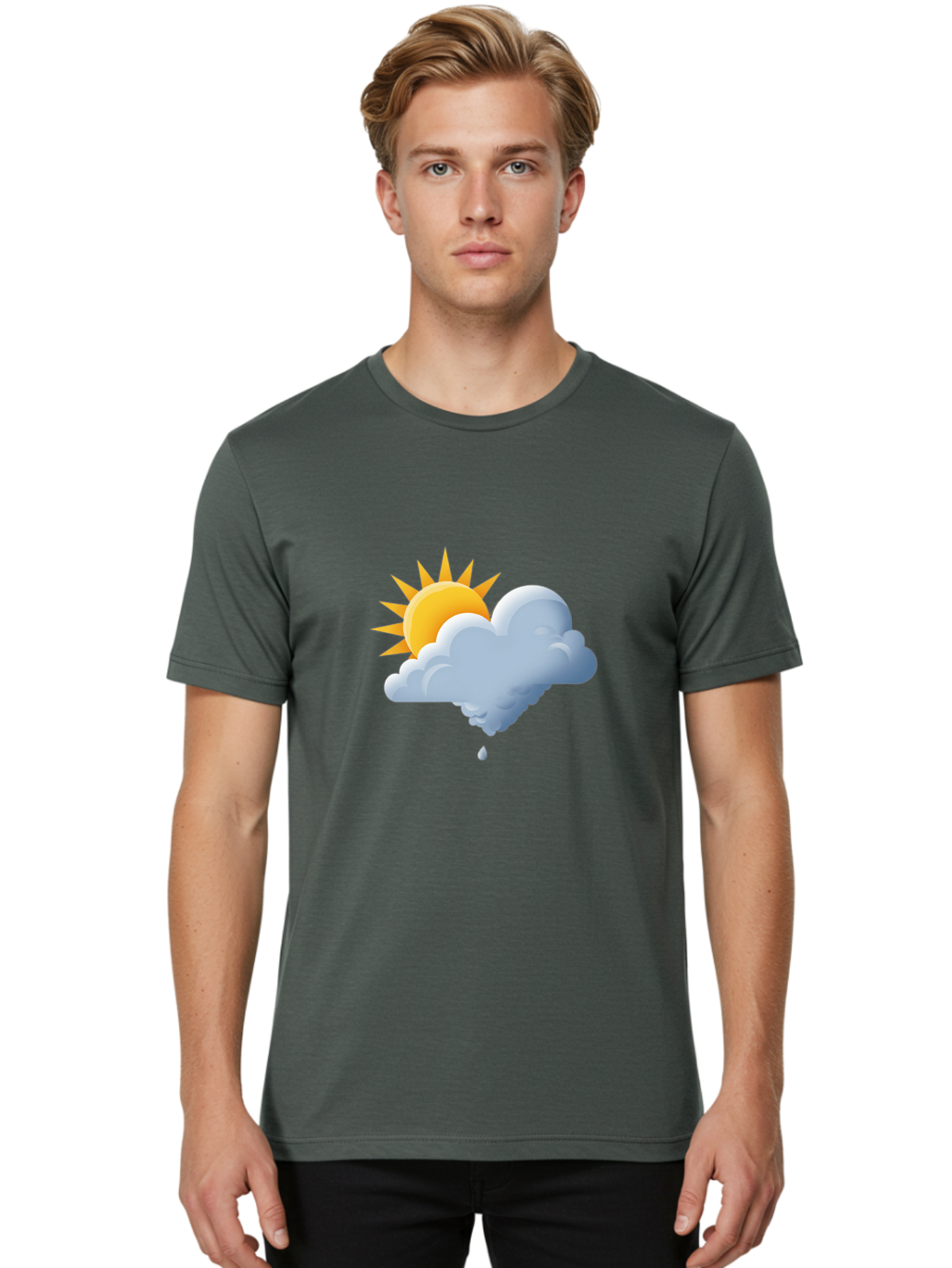 Sun-Behind-Cloud Men'S Graphic Tee, 100% Cotton, Comfortable Casual Summer Wear, Machine Washable, Vintage Camera, Old Camera, Antique Camera, Black Camera, Classic Photography, Photography Equipment, Nostalgic Device, Film Camera, Camera Art Ban667