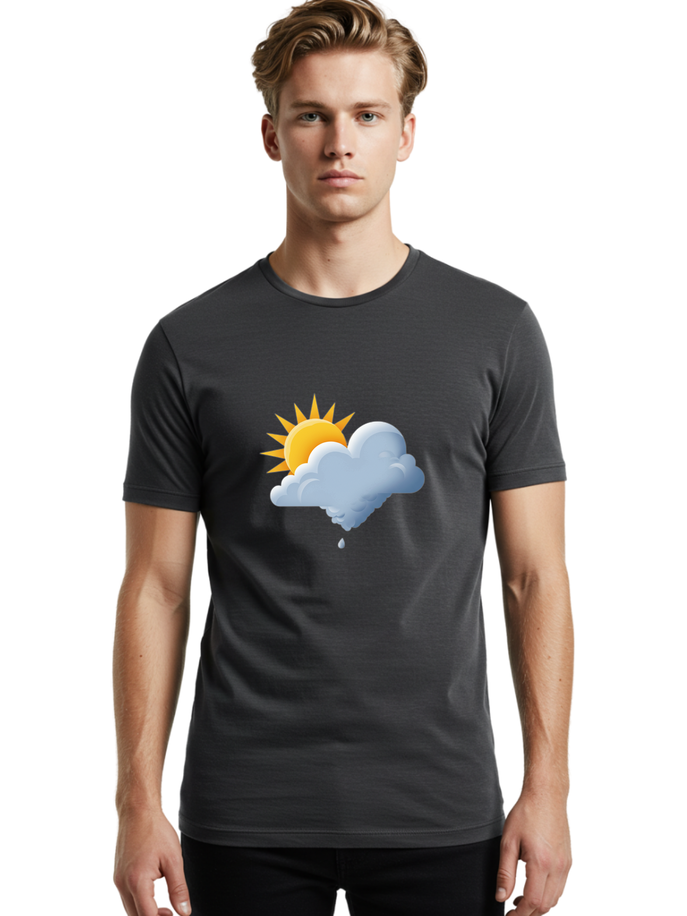 Sun-Behind-Cloud Men'S Graphic Tee, 100% Cotton, Comfortable Casual Summer Wear, Machine Washable, Vintage Camera, Old Camera, Antique Camera, Black Camera, Classic Photography, Photography Equipment, Nostalgic Device, Film Camera, Camera Art Ban667
