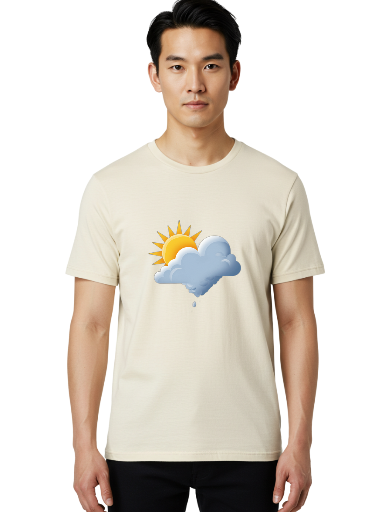 Sun-Behind-Cloud Men'S Graphic Tee, 100% Cotton, Comfortable Casual Summer Wear, Machine Washable, Vintage Camera, Old Camera, Antique Camera, Black Camera, Classic Photography, Photography Equipment, Nostalgic Device, Film Camera, Camera Art Ban667