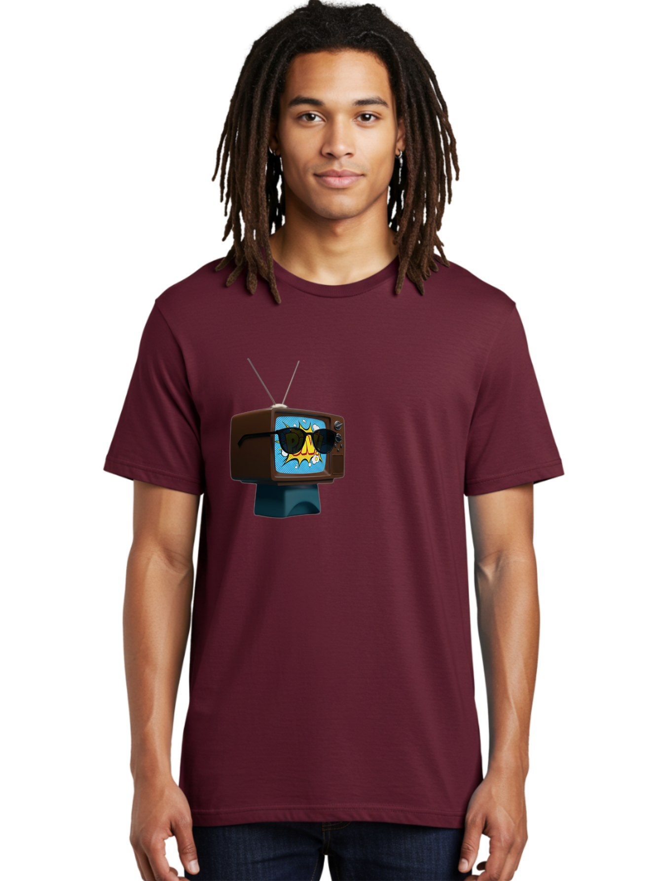 Sun-Glasses-Tv Men'S Graphic Tee, 100% Cotton, Comfortable Casual Summer Wear, Machine Washable, Vintage Camera, Old Camera, Antique Camera, Black Camera, Classic Photography, Photography Equipment, Nostalgic Device, Film Camera, Camera Art Ban669