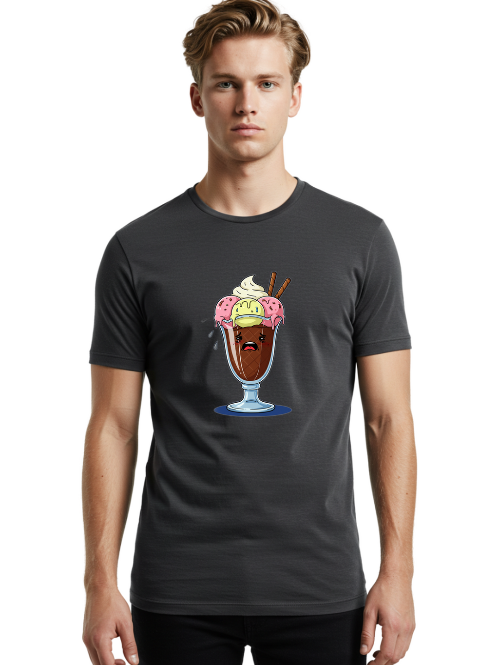 Sundae-Face Men'S Graphic Tee, 100% Cotton, Comfortable Casual Summer Wear, Machine Washable, Vintage Camera, Old Camera, Antique Camera, Black Camera, Classic Photography, Photography Equipment, Nostalgic Device, Film Camera, Camera Art Ban673