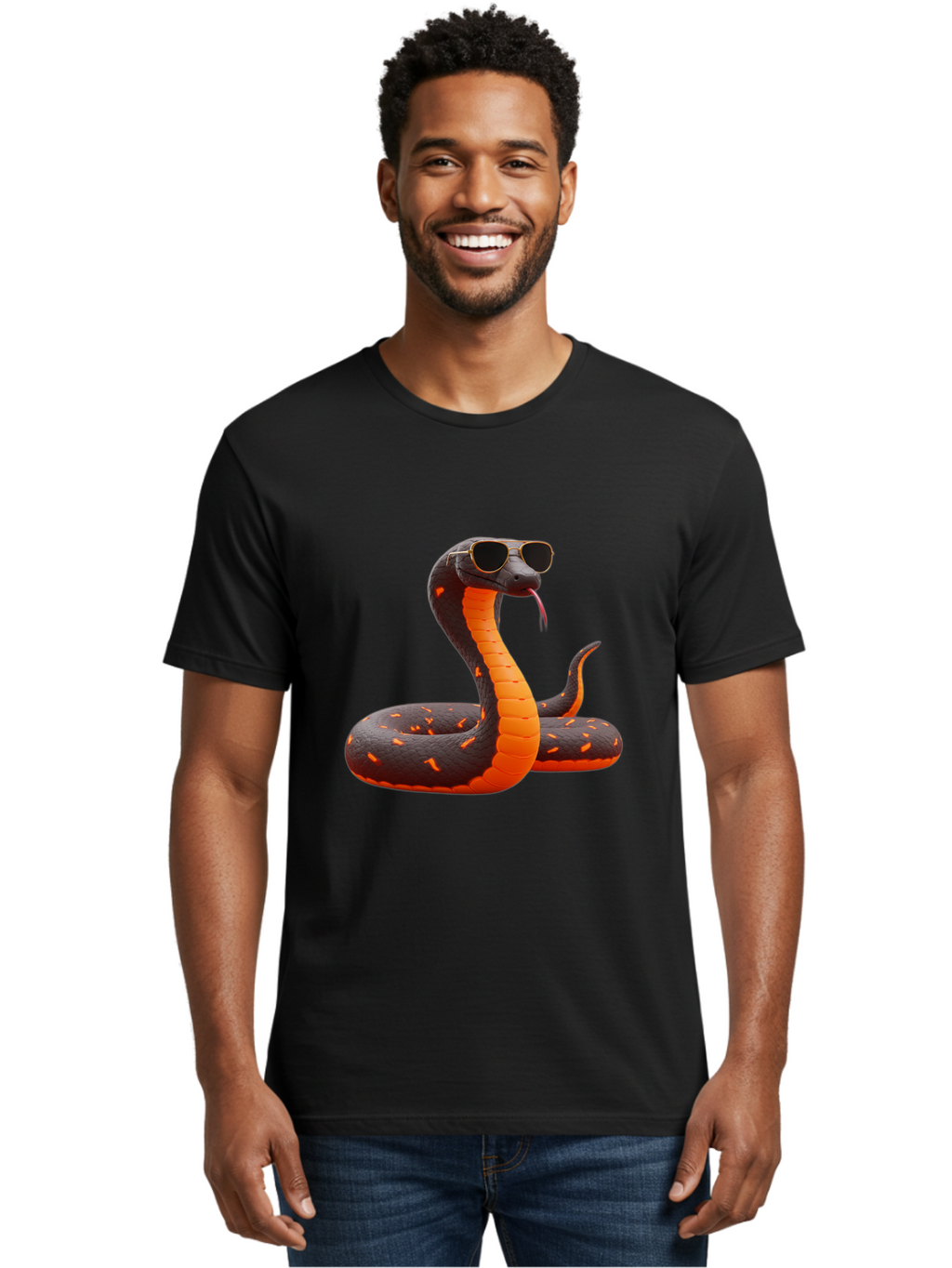 Sunglasses-Snake Men'S Graphic Tee, 100% Cotton, Comfortable Casual Summer Wear, Machine Washable, Vintage Camera, Old Camera, Antique Camera, Black Camera, Classic Photography, Photography Equipment, Nostalgic Device, Film Camera, Camera Art Ban674