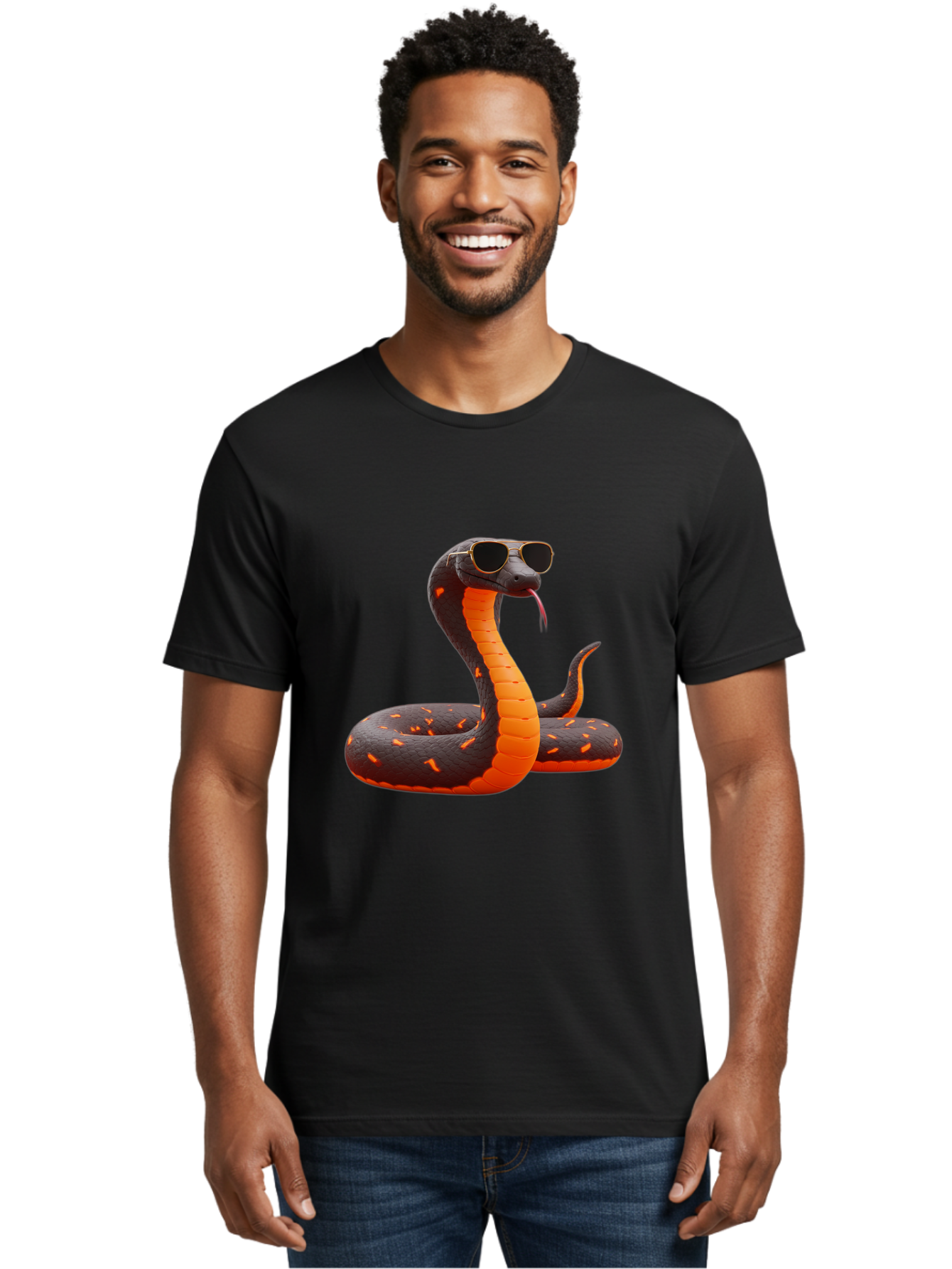 Sunglasses-Snake Men'S Graphic Tee, 100% Cotton, Comfortable Casual Summer Wear, Machine Washable, Vintage Camera, Old Camera, Antique Camera, Black Camera, Classic Photography, Photography Equipment, Nostalgic Device, Film Camera, Camera Art Ban674