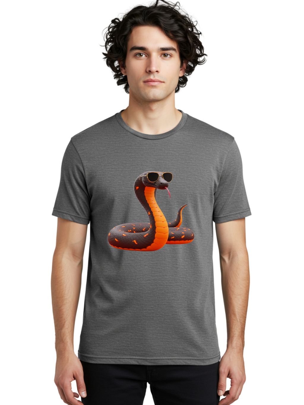 Sunglasses-Snake Men'S Graphic Tee, 100% Cotton, Comfortable Casual Summer Wear, Machine Washable, Vintage Camera, Old Camera, Antique Camera, Black Camera, Classic Photography, Photography Equipment, Nostalgic Device, Film Camera, Camera Art Ban674