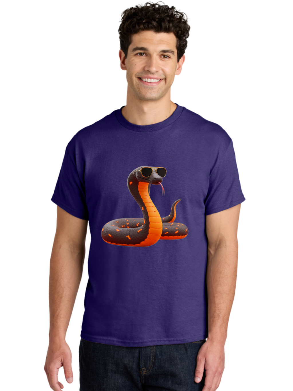 Sunglasses-Snake Men'S Graphic Tee, 100% Cotton, Comfortable Casual Summer Wear, Machine Washable, Vintage Camera, Old Camera, Antique Camera, Black Camera, Classic Photography, Photography Equipment, Nostalgic Device, Film Camera, Camera Art Ban674