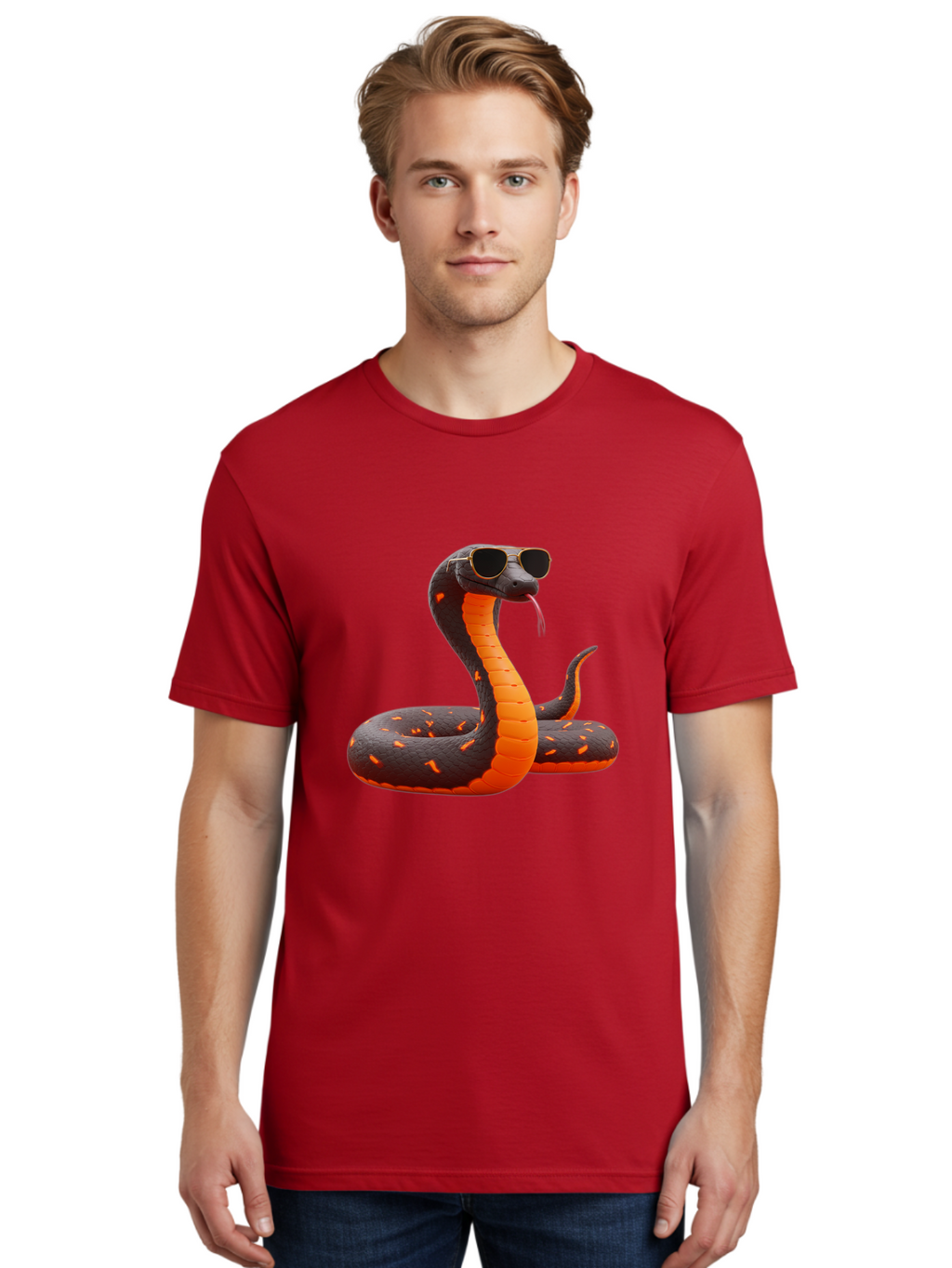 Sunglasses-Snake Men'S Graphic Tee, 100% Cotton, Comfortable Casual Summer Wear, Machine Washable, Vintage Camera, Old Camera, Antique Camera, Black Camera, Classic Photography, Photography Equipment, Nostalgic Device, Film Camera, Camera Art Ban674
