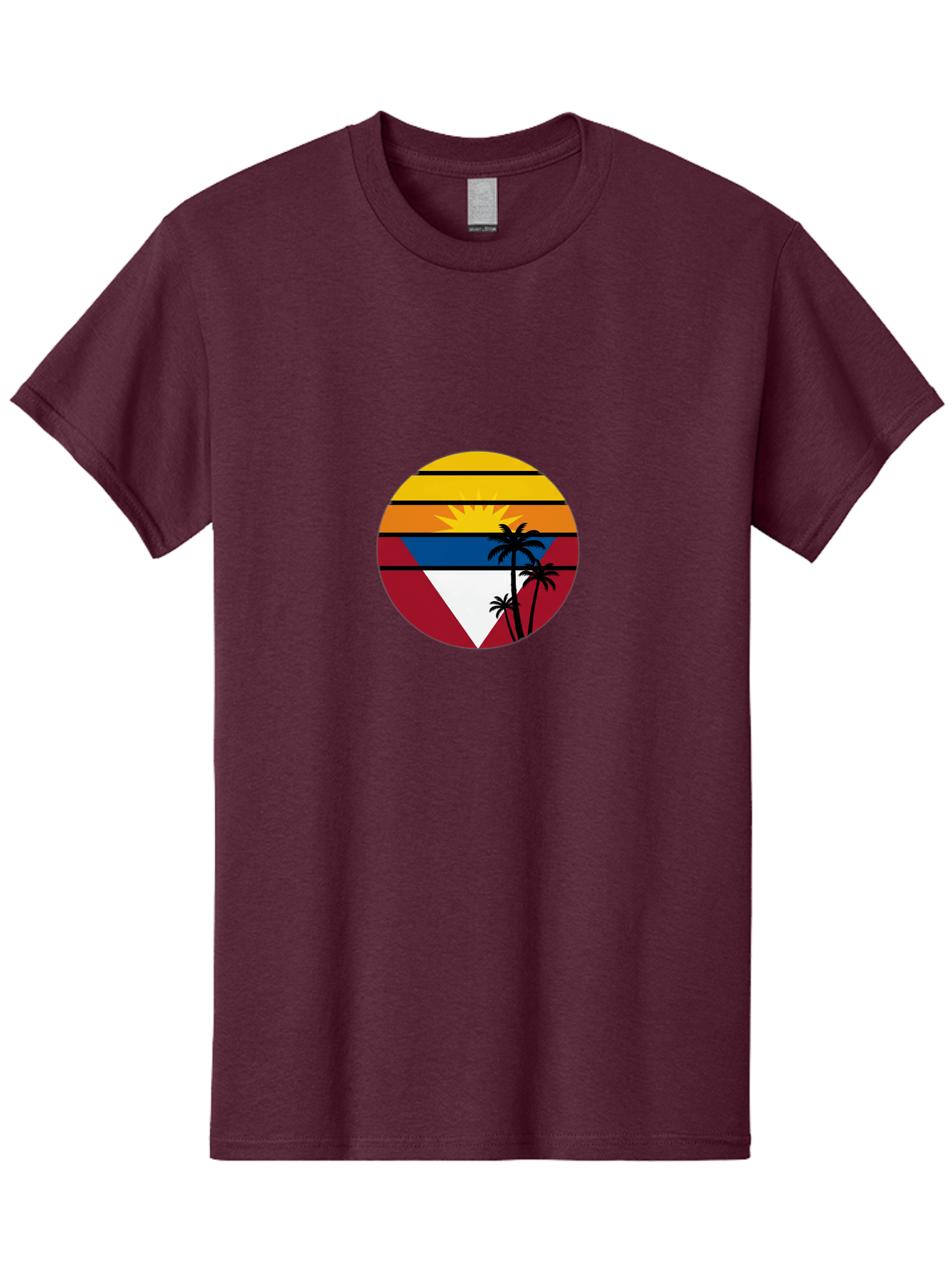 Sunset-Circle Men'S Graphic Tee, 100% Cotton, Comfortable Casual Summer Wear, Machine Washable, Vintage Camera, Old Camera, Antique Camera, Black Camera, Classic Photography, Photography Equipment, Nostalgic Device, Film Camera, Camera Art Ban675