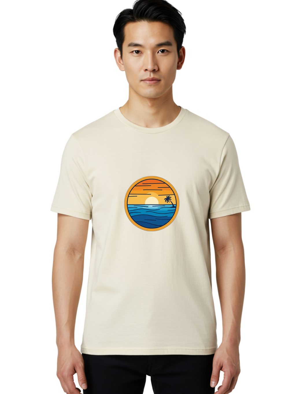 Sunset Men'S Graphic Tee, 100% Cotton, Comfortable Casual Summer Wear, Machine Washable, Vintage Camera, Old Camera, Antique Camera, Black Camera, Classic Photography, Photography Equipment, Nostalgic Device, Film Camera, Camera Art Ban676