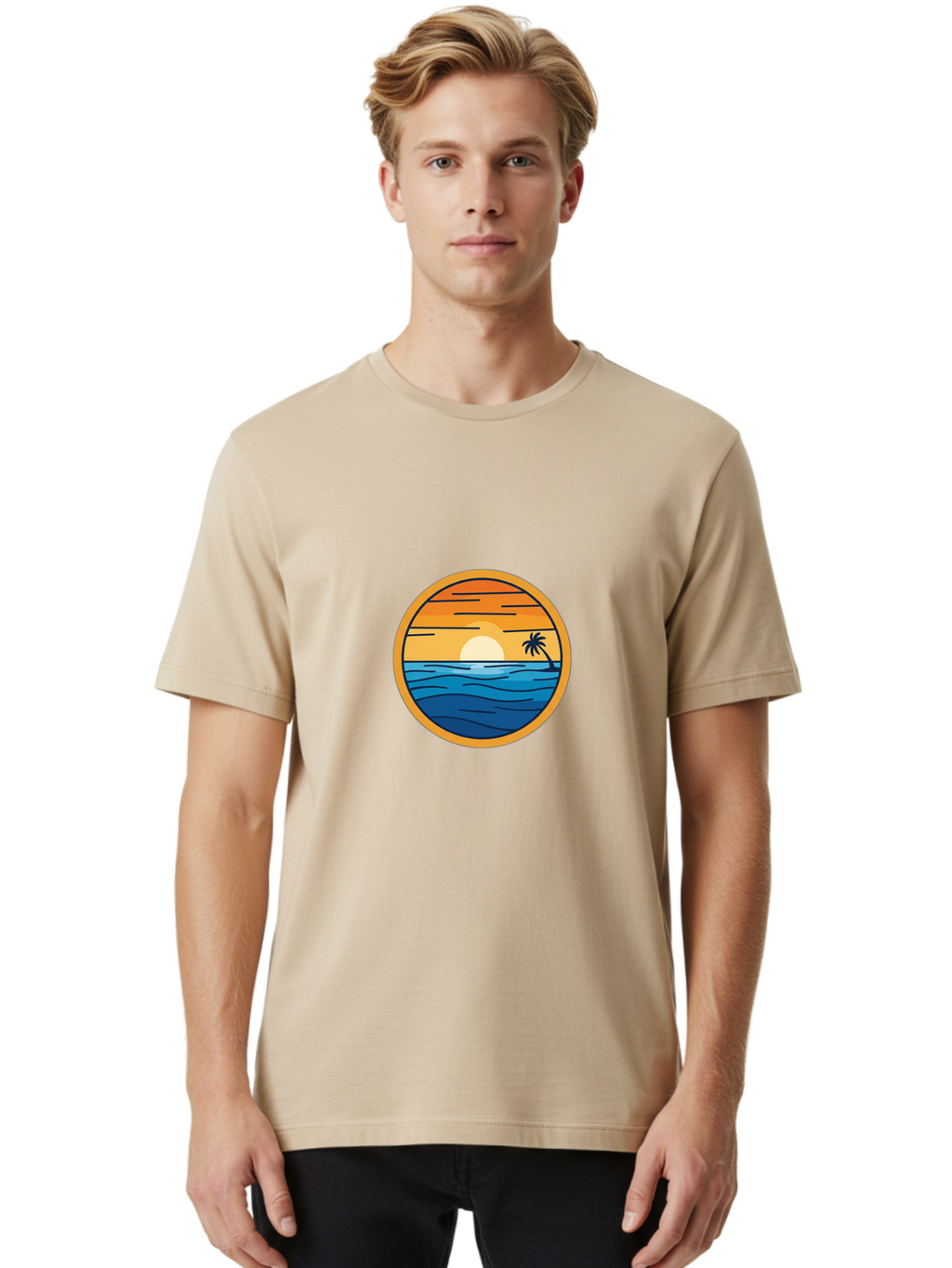 Sunset Men'S Graphic Tee, 100% Cotton, Comfortable Casual Summer Wear, Machine Washable, Vintage Camera, Old Camera, Antique Camera, Black Camera, Classic Photography, Photography Equipment, Nostalgic Device, Film Camera, Camera Art Ban676