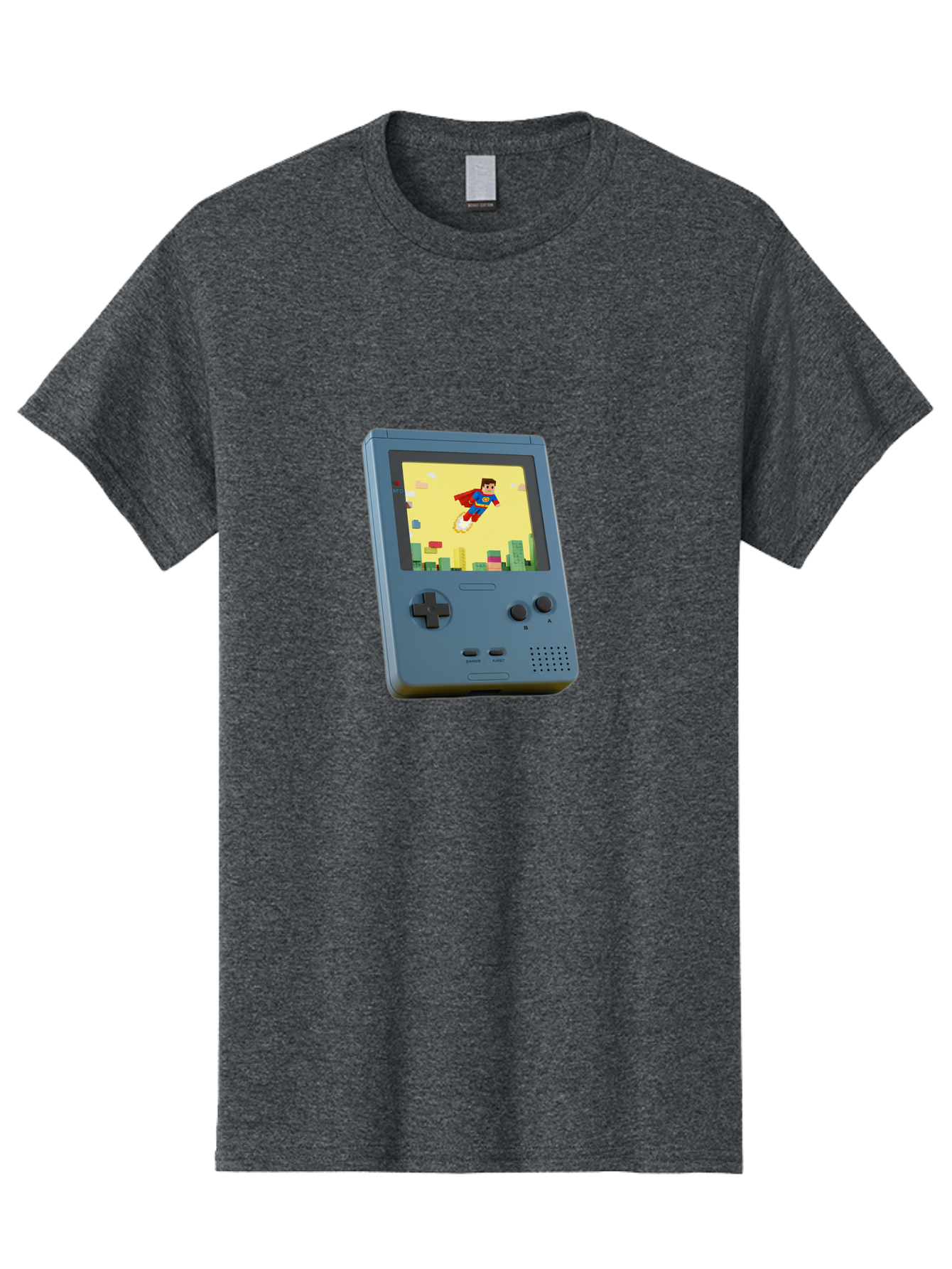 Superman-Gameboy Men'S Graphic Tee, 100% Cotton, Comfortable Casual Summer Wear, Machine Washable, Vintage Camera, Old Camera, Antique Camera, Black Camera, Classic Photography, Photography Equipment, Nostalgic Device, Film Camera, Camera Art Ban679