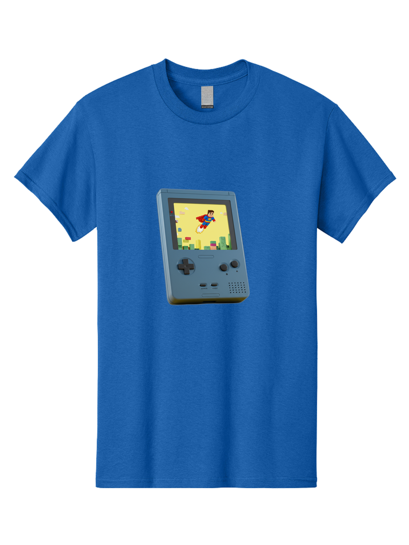 Superman-Gameboy Men'S Graphic Tee, 100% Cotton, Comfortable Casual Summer Wear, Machine Washable, Vintage Camera, Old Camera, Antique Camera, Black Camera, Classic Photography, Photography Equipment, Nostalgic Device, Film Camera, Camera Art Ban679