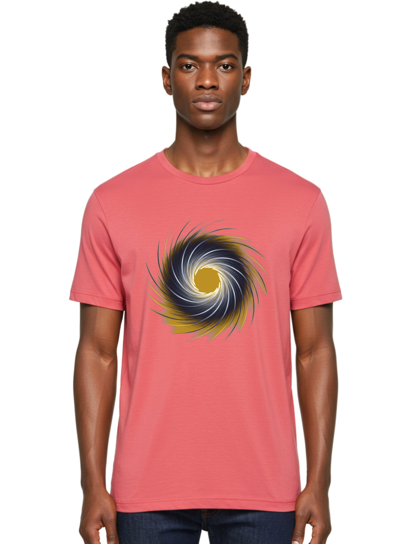 Swirling-Spiral Men'S Graphic Tee, 100% Cotton, Comfortable Casual Summer Wear, Machine Washable, Vintage Camera, Old Camera, Antique Camera, Black Camera, Classic Photography, Photography Equipment, Nostalgic Device, Film Camera, Camera Art Ban682