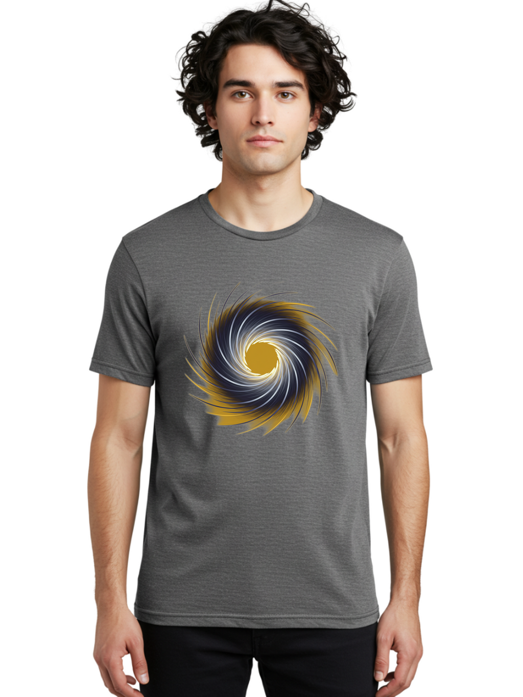 Swirling-Spiral Men'S Graphic Tee, 100% Cotton, Comfortable Casual Summer Wear, Machine Washable, Vintage Camera, Old Camera, Antique Camera, Black Camera, Classic Photography, Photography Equipment, Nostalgic Device, Film Camera, Camera Art Ban682