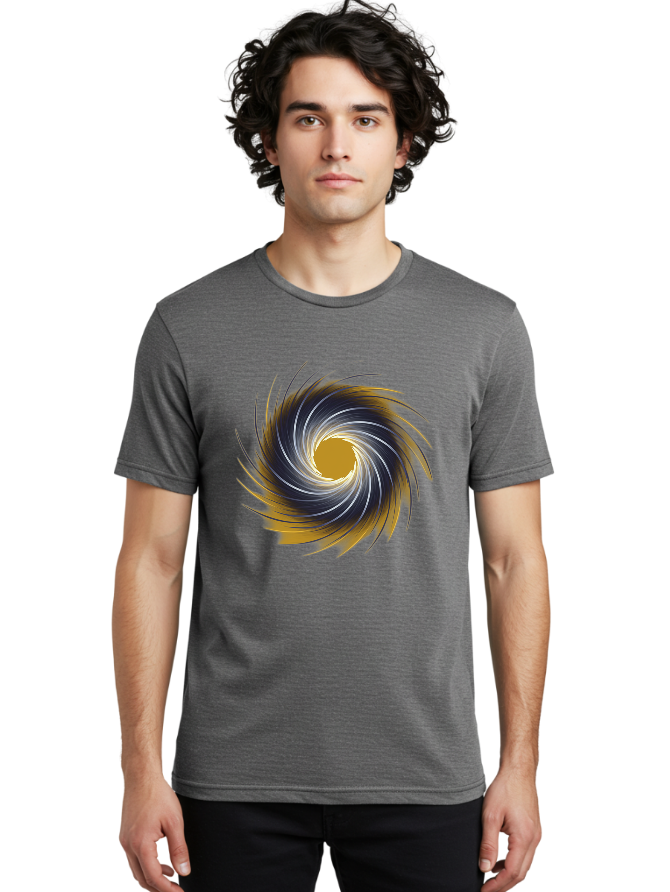 Swirling-Spiral Men'S Graphic Tee, 100% Cotton, Comfortable Casual Summer Wear, Machine Washable, Vintage Camera, Old Camera, Antique Camera, Black Camera, Classic Photography, Photography Equipment, Nostalgic Device, Film Camera, Camera Art Ban682