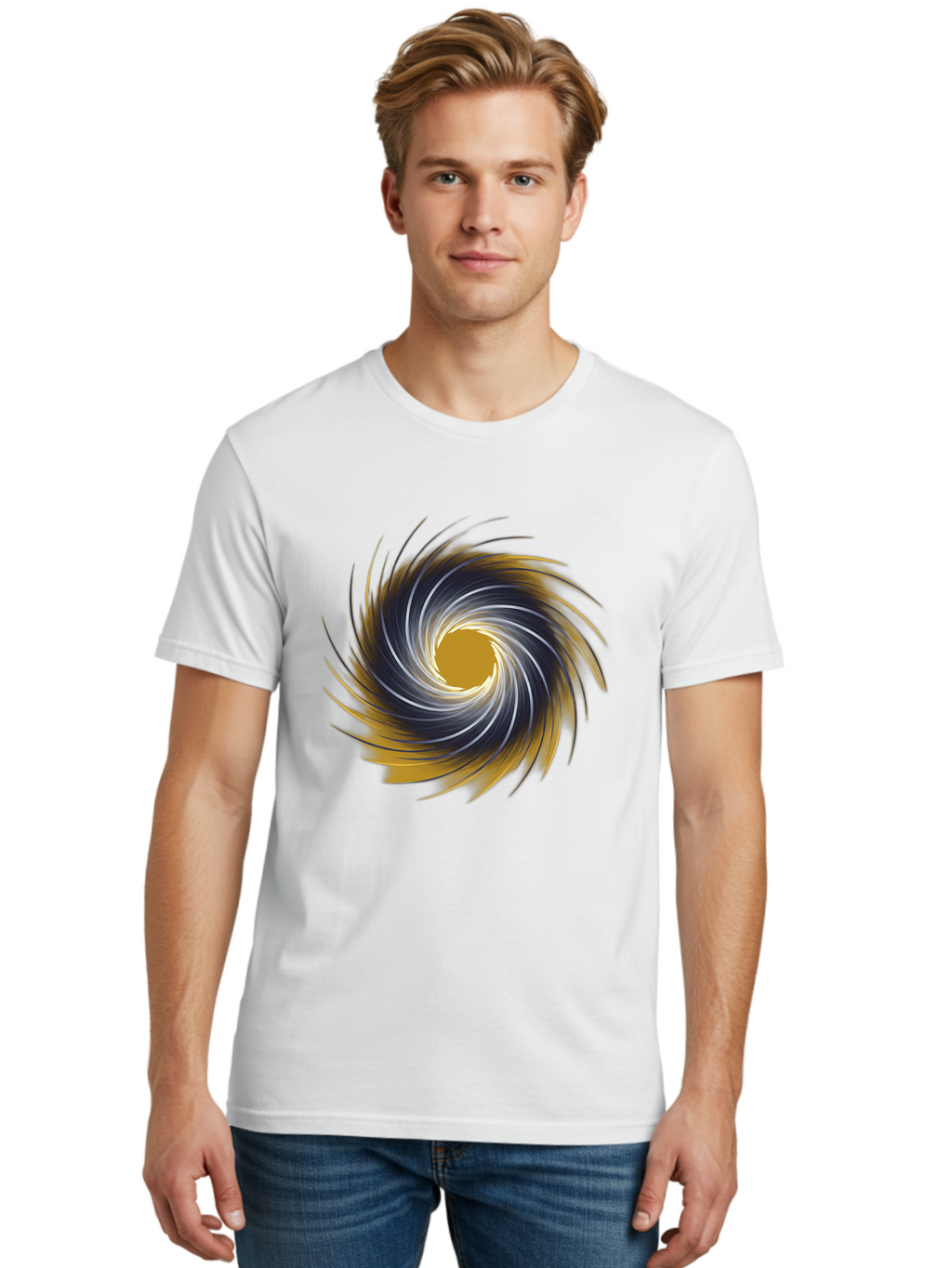 Swirling-Spiral Men'S Graphic Tee, 100% Cotton, Comfortable Casual Summer Wear, Machine Washable, Vintage Camera, Old Camera, Antique Camera, Black Camera, Classic Photography, Photography Equipment, Nostalgic Device, Film Camera, Camera Art Ban682