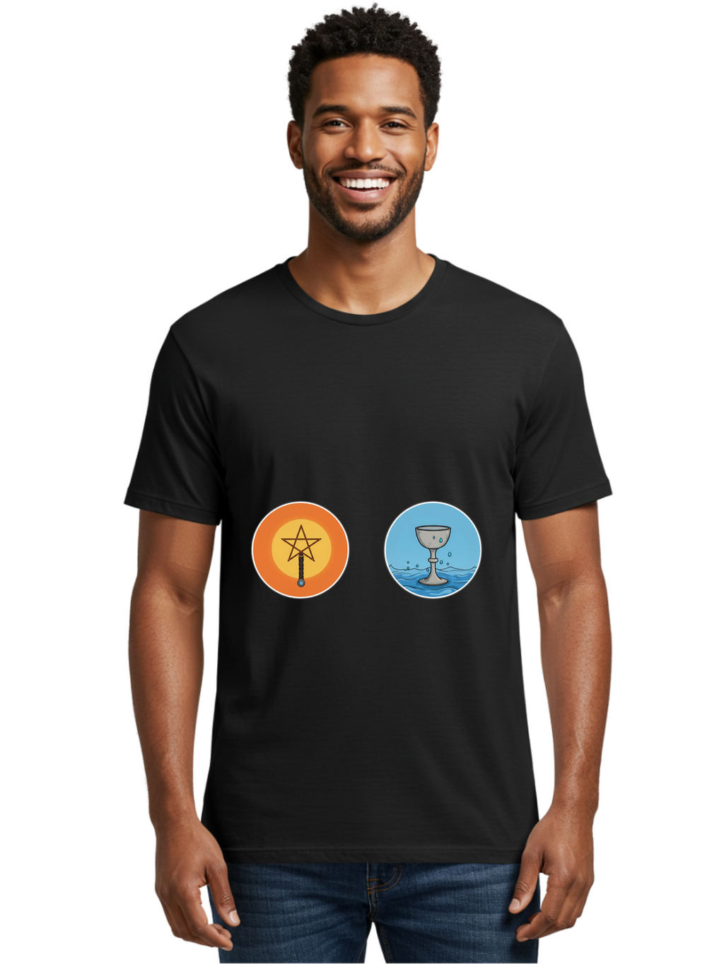 Sword-Of-Pentacles-Cup-Of-Cups Men'S Graphic Tee, 100% Cotton, Comfortable Casual Summer Wear, Machine Washable, Vintage Camera, Old Camera, Antique Camera, Black Camera, Classic Photography, Photography Equipment, Nostalgic Device, Ban684