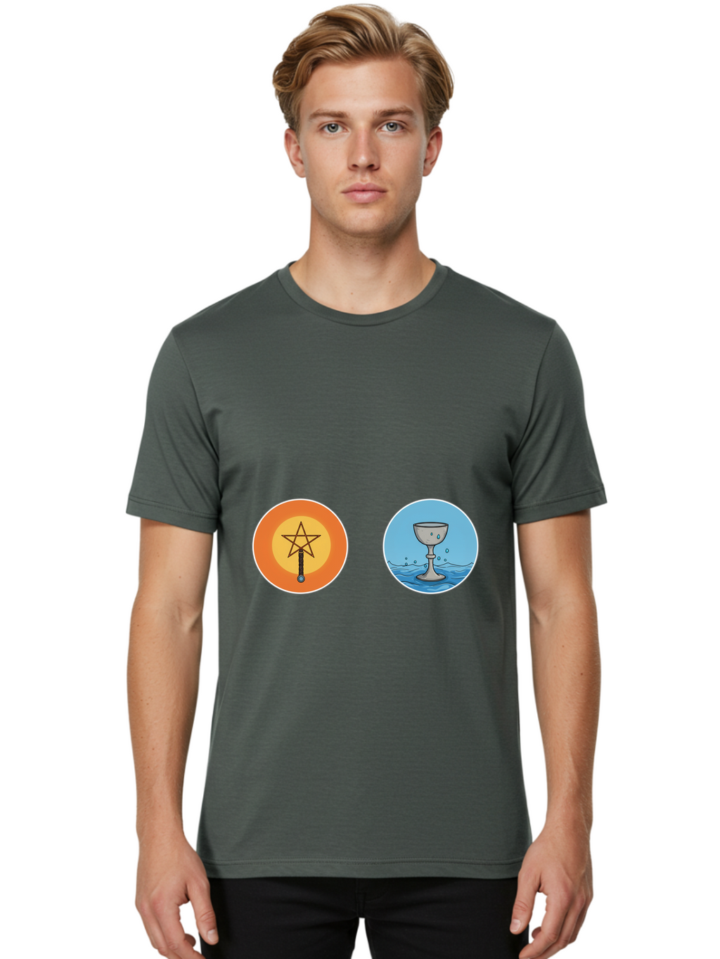 Sword-Of-Pentacles-Cup-Of-Cups Men'S Graphic Tee, 100% Cotton, Comfortable Casual Summer Wear, Machine Washable, Vintage Camera, Old Camera, Antique Camera, Black Camera, Classic Photography, Photography Equipment, Nostalgic Device, Ban684