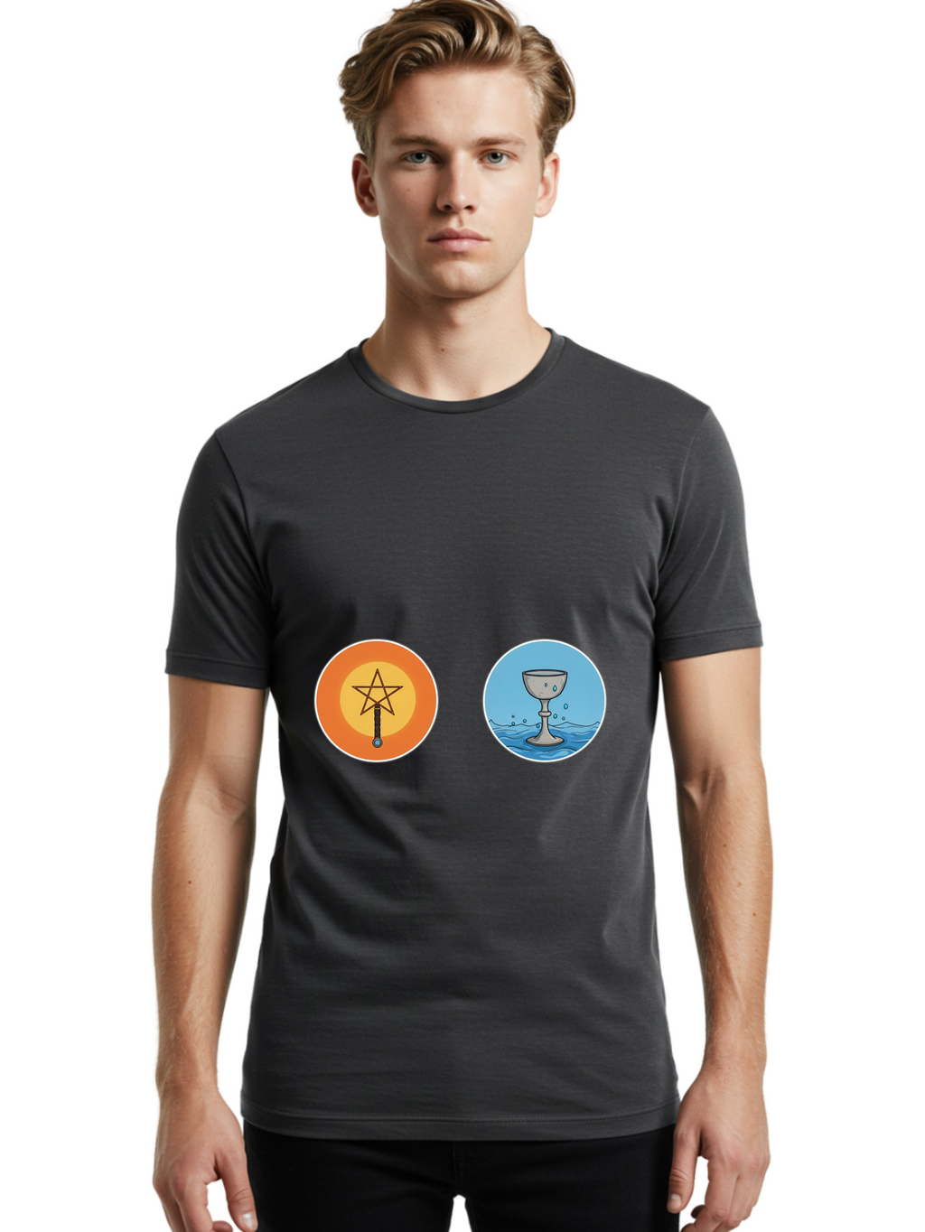Sword-Of-Pentacles-Cup-Of-Cups Men'S Graphic Tee, 100% Cotton, Comfortable Casual Summer Wear, Machine Washable, Vintage Camera, Old Camera, Antique Camera, Black Camera, Classic Photography, Photography Equipment, Nostalgic Device, Ban684