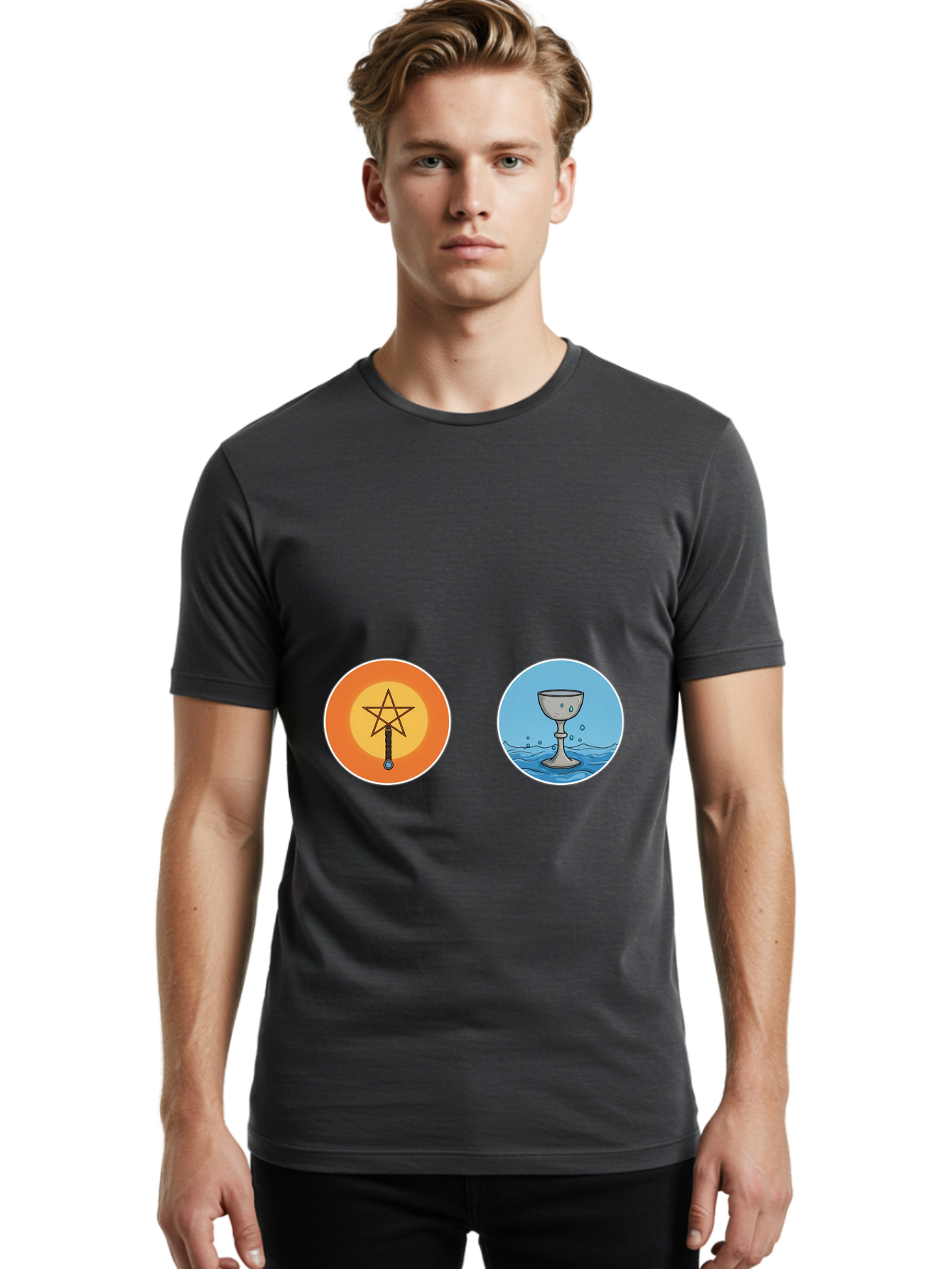 Sword-Of-Pentacles-Cup-Of-Cups Men'S Graphic Tee, 100% Cotton, Comfortable Casual Summer Wear, Machine Washable, Vintage Camera, Old Camera, Antique Camera, Black Camera, Classic Photography, Photography Equipment, Nostalgic Device, Ban684
