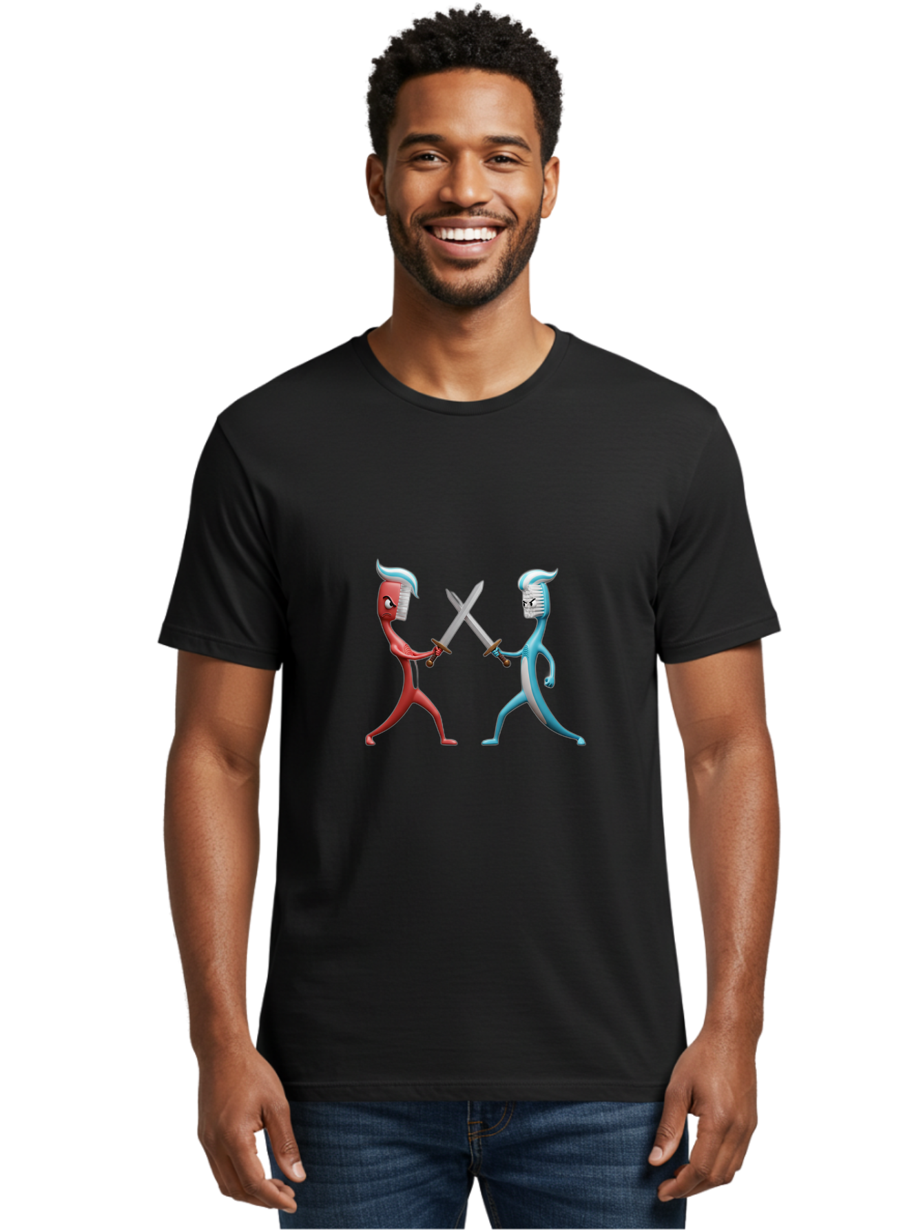 Swordsmen-Duel Men'S Graphic Tee, 100% Cotton, Comfortable Casual Summer Wear, Machine Washable, Vintage Camera, Old Camera, Antique Camera, Black Camera, Classic Photography, Photography Equipment, Nostalgic Device, Film Camera, Camera Art Ban685