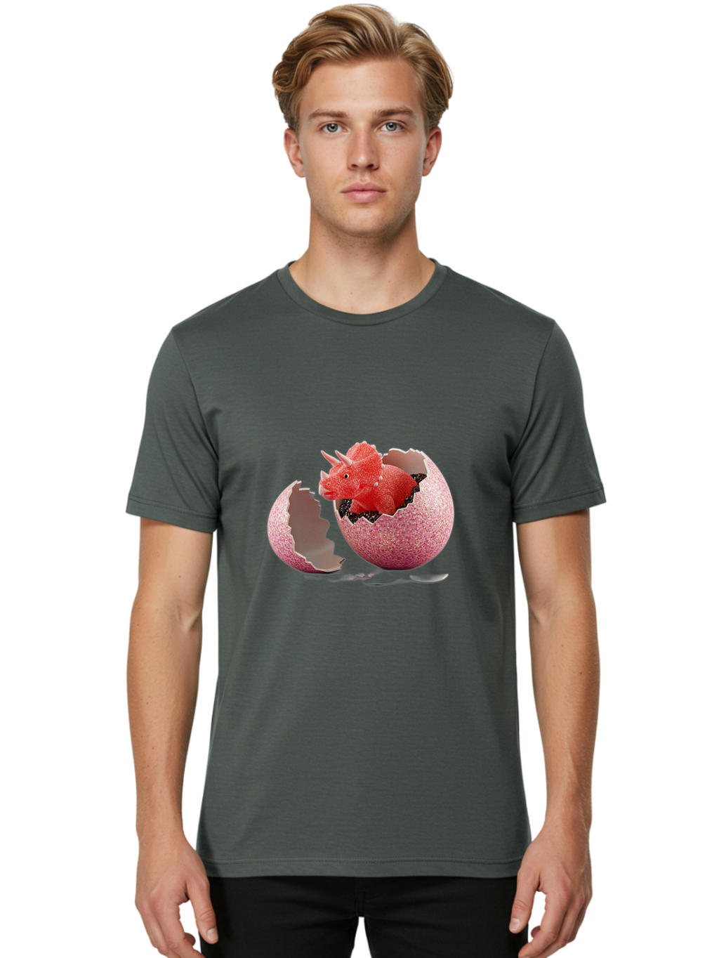T-Rex-Hatching-1 Men'S Graphic Tee, 100% Cotton, Comfortable Casual Summer Wear, Machine Washable, Vintage Camera, Old Camera, Antique Camera, Black Camera, Classic Photography, Photography Equipment, Nostalgic Device, Film Camera, Camera Art Ban686