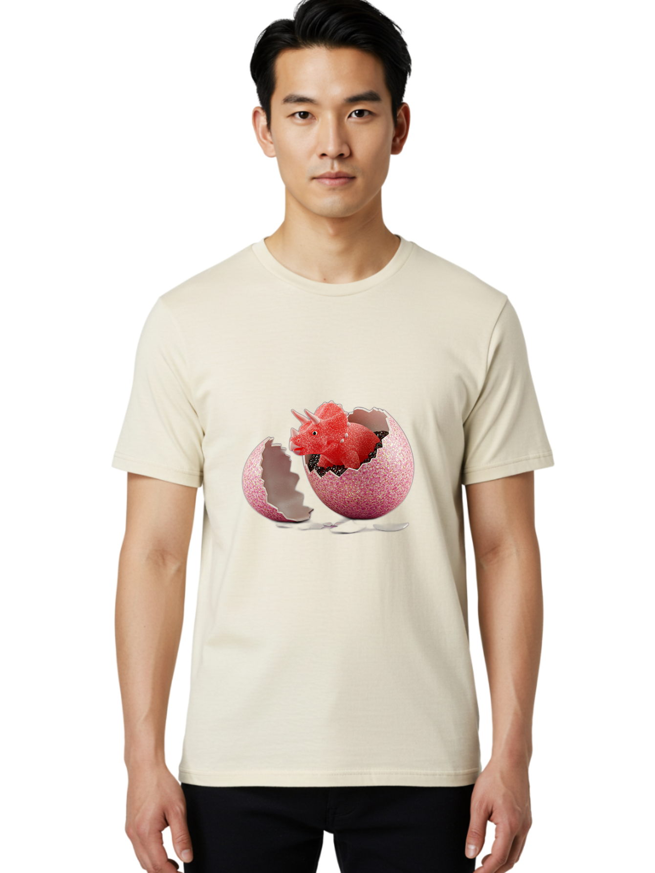 T-Rex-Hatching-1 Men'S Graphic Tee, 100% Cotton, Comfortable Casual Summer Wear, Machine Washable, Vintage Camera, Old Camera, Antique Camera, Black Camera, Classic Photography, Photography Equipment, Nostalgic Device, Film Camera, Camera Art Ban686