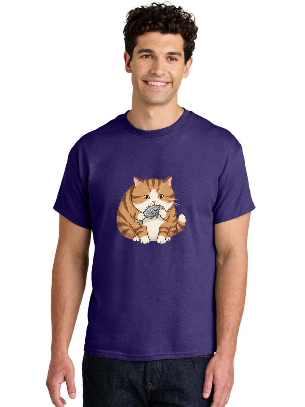 Tabby-Cat-With-Fish Men'S Graphic Tee, 100% Cotton, Comfortable Casual Summer Wear, Machine Washable, Vintage Camera, Old Camera, Antique Camera, Black Camera, Classic Photography, Photography Equipment, Nostalgic Device, Film Camera, Ban690