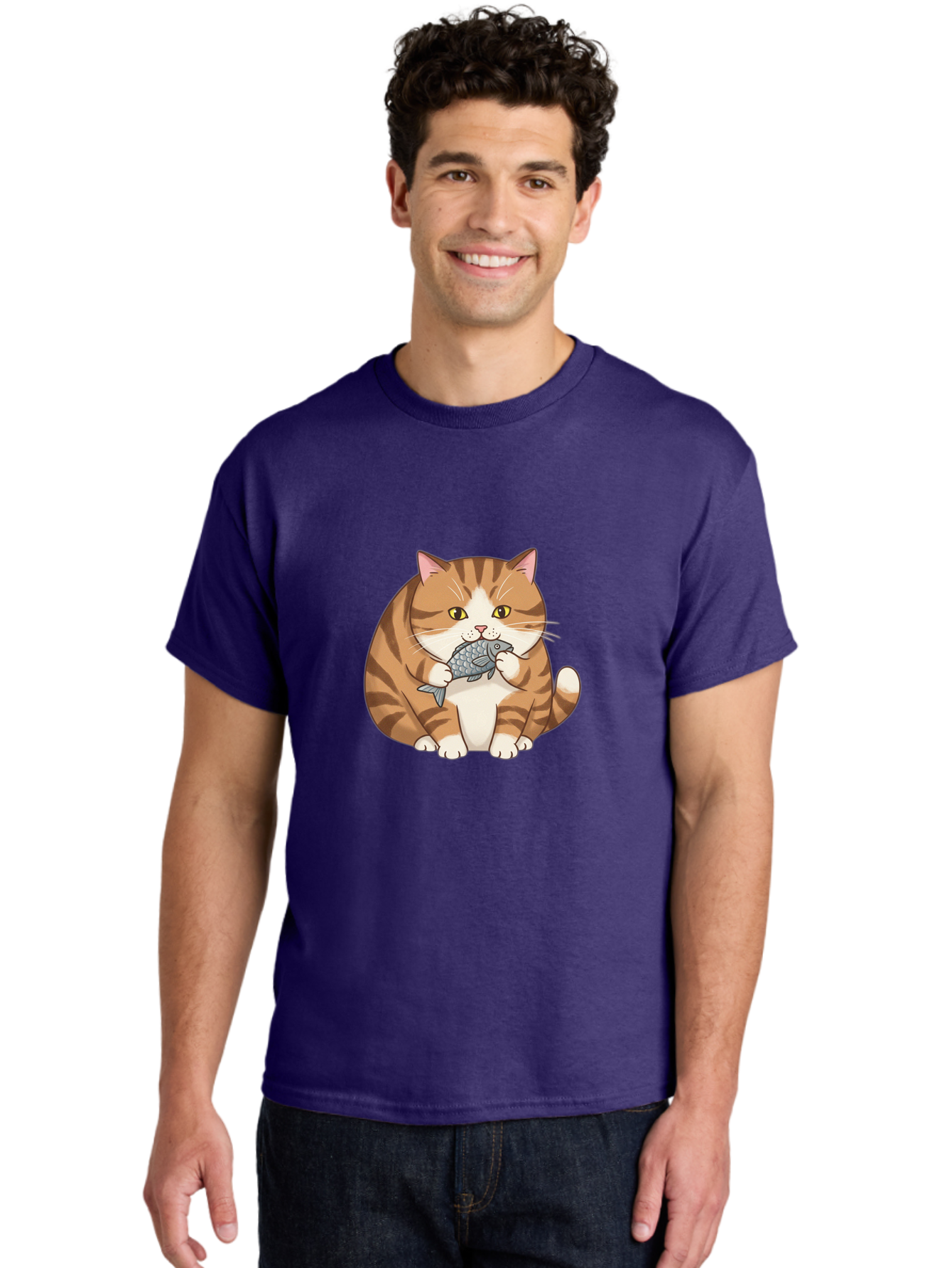 Tabby-Cat-With-Fish Men'S Graphic Tee, 100% Cotton, Comfortable Casual Summer Wear, Machine Washable, Vintage Camera, Old Camera, Antique Camera, Black Camera, Classic Photography, Photography Equipment, Nostalgic Device, Film Camera, Ban690
