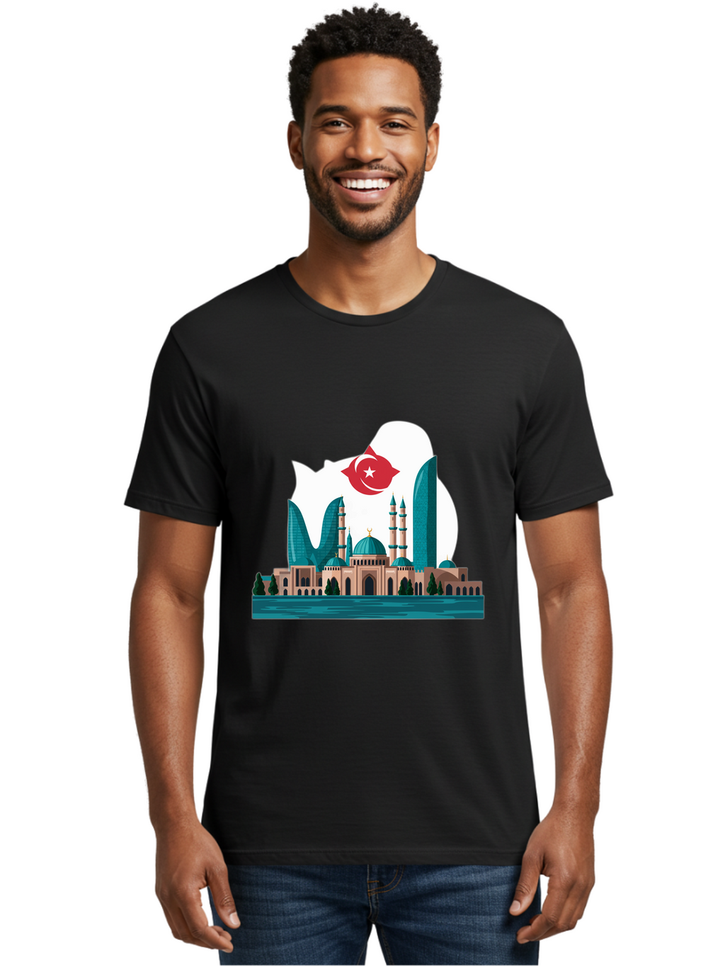 Taksim-Mosque Men'S Graphic Tee, 100% Cotton, Comfortable Casual Summer Wear, Machine Washable, Vintage Camera, Old Camera, Antique Camera, Black Camera, Classic Photography, Photography Equipment, Nostalgic Device, Film Camera, Camera Art Ban694