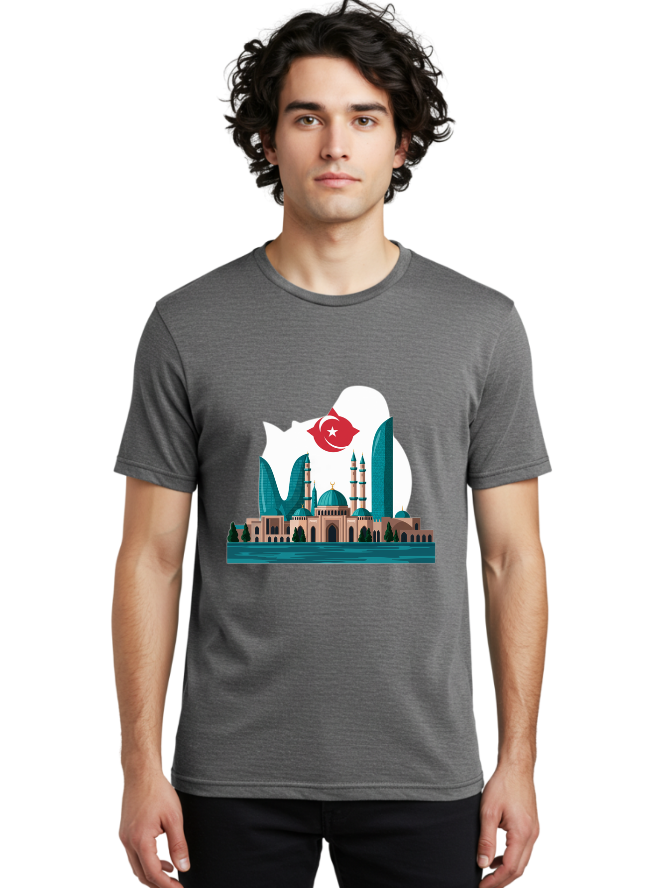 Taksim-Mosque Men'S Graphic Tee, 100% Cotton, Comfortable Casual Summer Wear, Machine Washable, Vintage Camera, Old Camera, Antique Camera, Black Camera, Classic Photography, Photography Equipment, Nostalgic Device, Film Camera, Camera Art Ban694