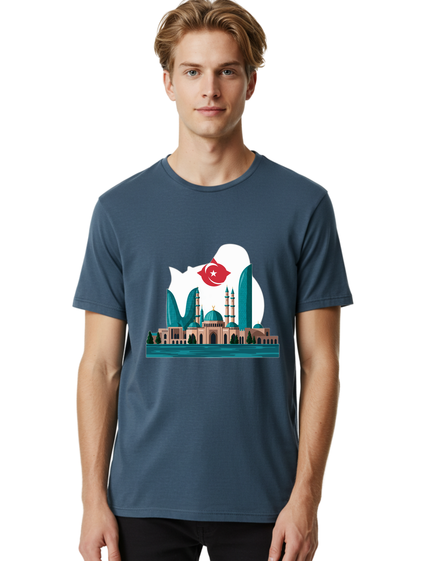 Taksim-Mosque Men'S Graphic Tee, 100% Cotton, Comfortable Casual Summer Wear, Machine Washable, Vintage Camera, Old Camera, Antique Camera, Black Camera, Classic Photography, Photography Equipment, Nostalgic Device, Film Camera, Camera Art Ban694