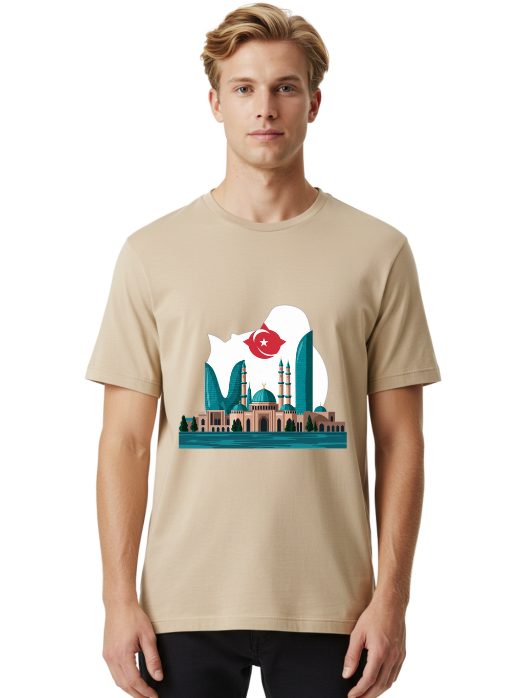 Taksim-Mosque Men'S Graphic Tee, 100% Cotton, Comfortable Casual Summer Wear, Machine Washable, Vintage Camera, Old Camera, Antique Camera, Black Camera, Classic Photography, Photography Equipment, Nostalgic Device, Film Camera, Camera Art Ban694
