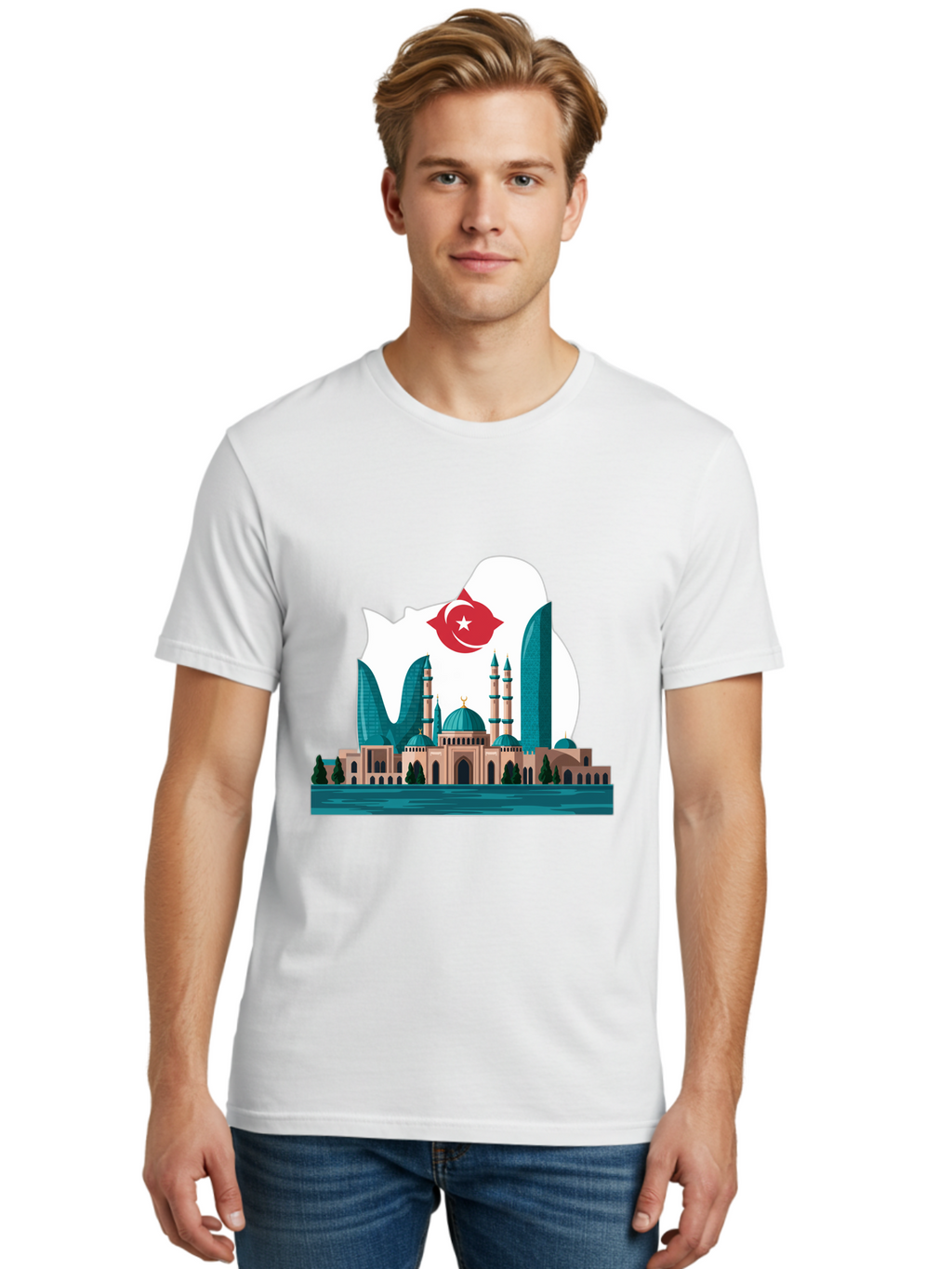 Taksim-Mosque Men'S Graphic Tee, 100% Cotton, Comfortable Casual Summer Wear, Machine Washable, Vintage Camera, Old Camera, Antique Camera, Black Camera, Classic Photography, Photography Equipment, Nostalgic Device, Film Camera, Camera Art Ban694