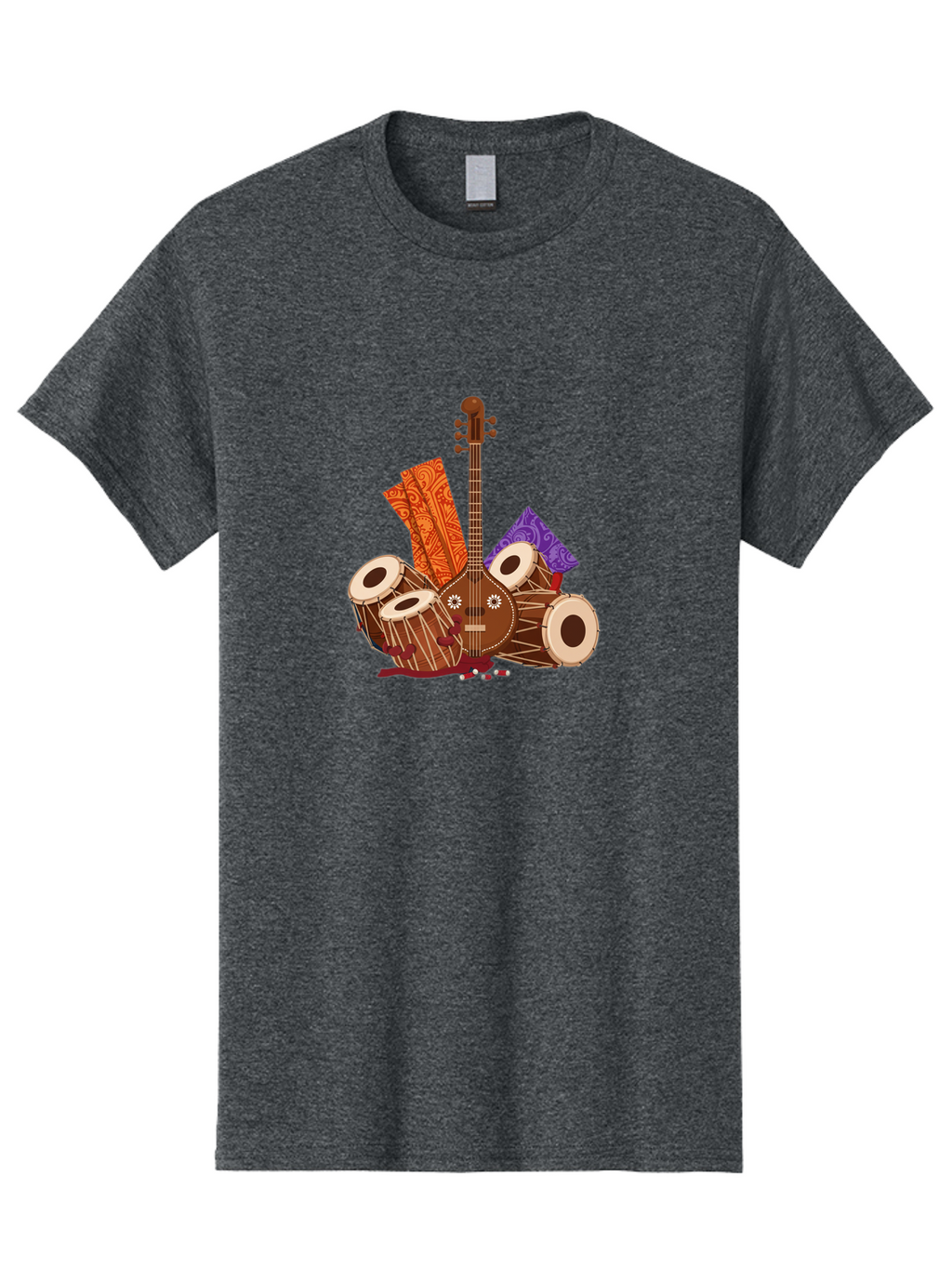 Tanpura-With-Tabla Men'S Graphic Tee, 100% Cotton, Comfortable Casual Summer Wear, Machine Washable, Vintage Camera, Old Camera, Antique Camera, Black Camera, Classic Photography, Photography Equipment, Nostalgic Device, Film Camera, Ban697