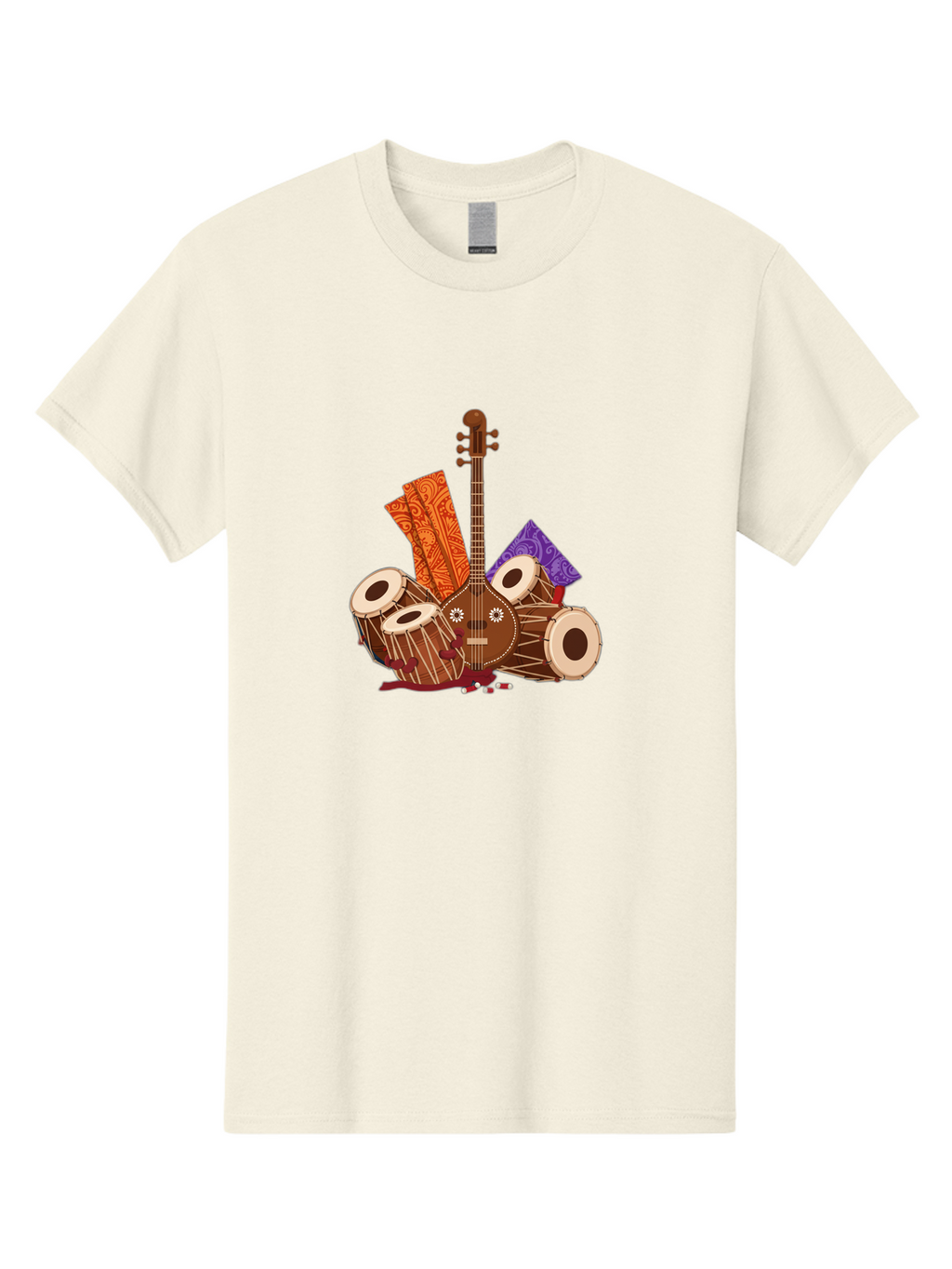 Tanpura-With-Tabla Men'S Graphic Tee, 100% Cotton, Comfortable Casual Summer Wear, Machine Washable, Vintage Camera, Old Camera, Antique Camera, Black Camera, Classic Photography, Photography Equipment, Nostalgic Device, Film Camera, Ban697