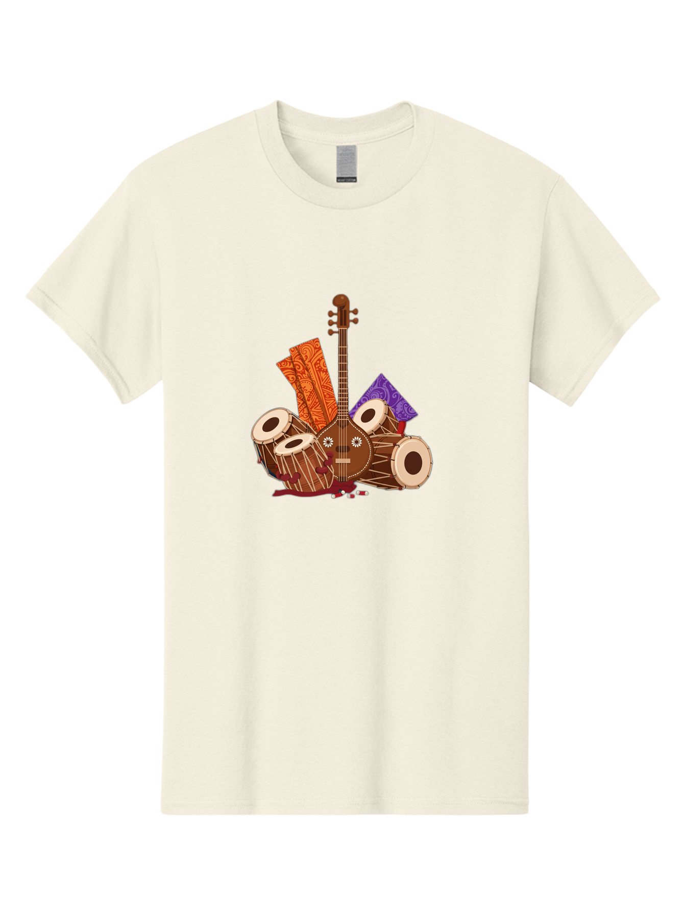Tanpura-With-Tabla Men'S Graphic Tee, 100% Cotton, Comfortable Casual Summer Wear, Machine Washable, Vintage Camera, Old Camera, Antique Camera, Black Camera, Classic Photography, Photography Equipment, Nostalgic Device, Film Camera, Ban697