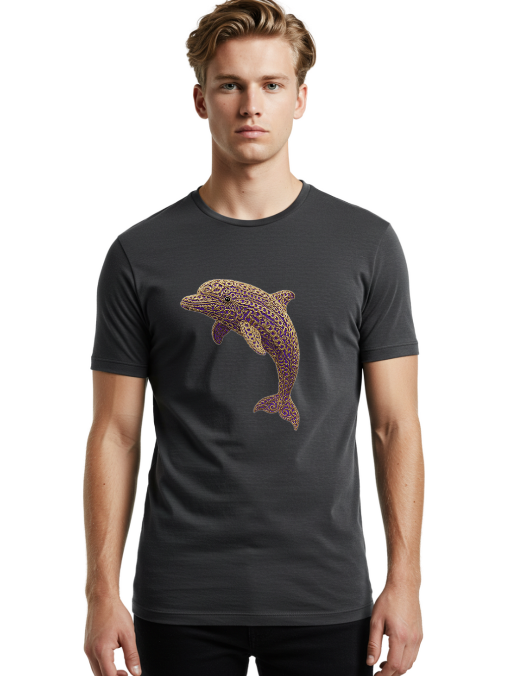 Tattoo-Dolphin Men'S Graphic Tee, 100% Cotton, Comfortable Casual Summer Wear, Machine Washable, Vintage Camera, Old Camera, Antique Camera, Black Camera, Classic Photography, Photography Equipment, Nostalgic Device, Film Camera, Camera Art Ban698
