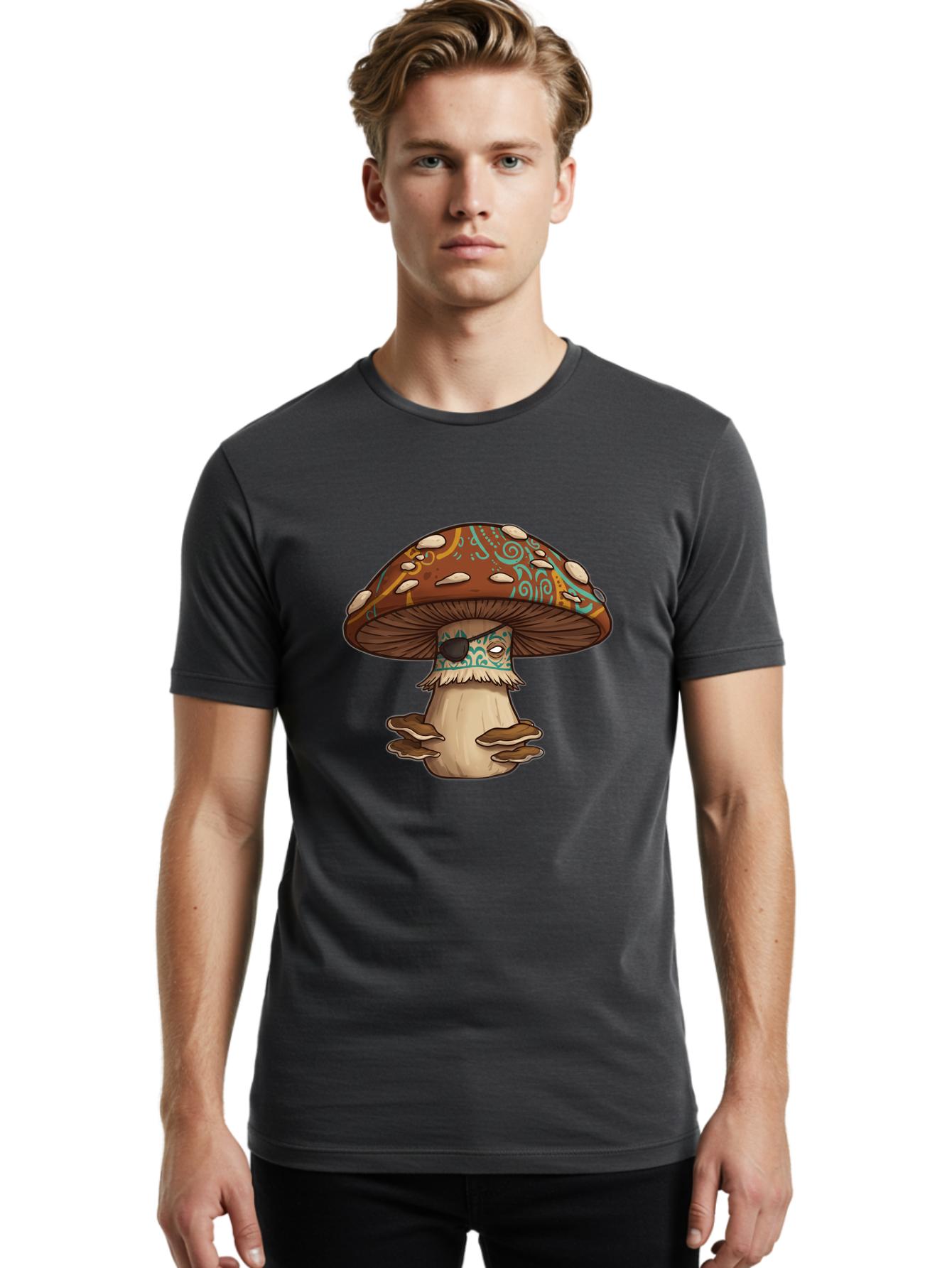 Tattooed-Shroom Men'S Graphic Tee, 100% Cotton, Comfortable Casual Summer Wear, Machine Washable, Vintage Camera, Old Camera, Antique Camera, Black Camera, Classic Photography, Photography Equipment, Nostalgic Device, Film Camera, Camera Art Ban701