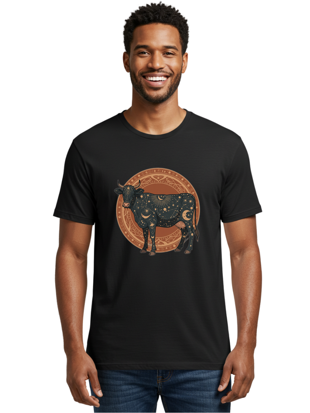 Taurus-Zodiac-Cow Men'S Graphic Tee, 100% Cotton, Comfortable Casual Summer Wear, Machine Washable, Vintage Camera, Old Camera, Antique Camera, Black Camera, Classic Photography, Photography Equipment, Nostalgic Device, Film Camera, Camera Art Ban702