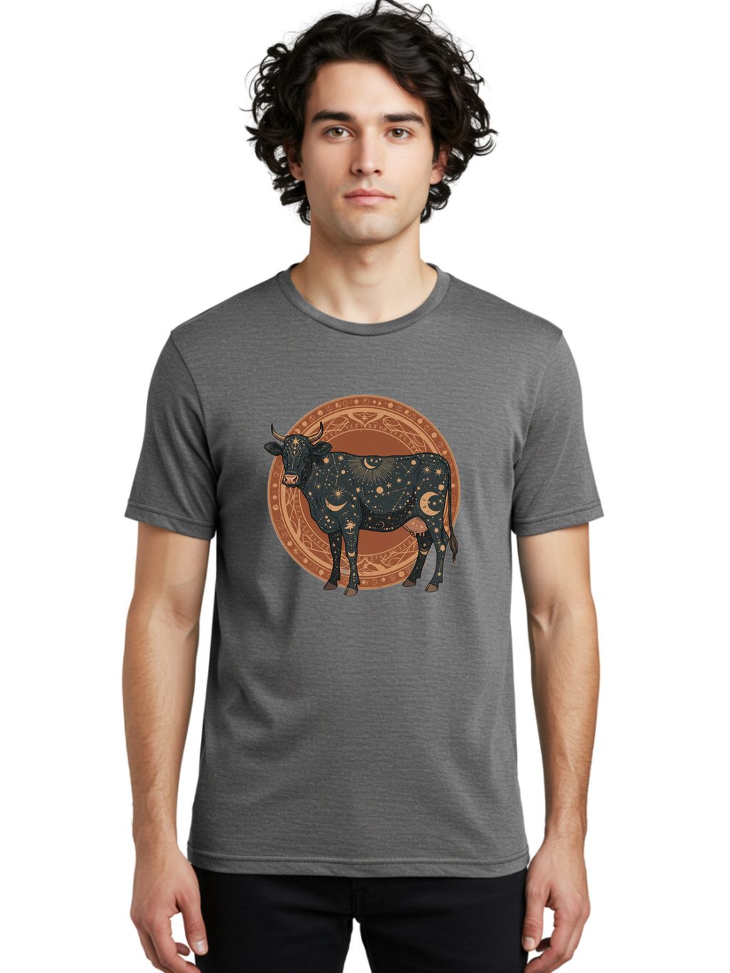 Taurus-Zodiac-Cow Men'S Graphic Tee, 100% Cotton, Comfortable Casual Summer Wear, Machine Washable, Vintage Camera, Old Camera, Antique Camera, Black Camera, Classic Photography, Photography Equipment, Nostalgic Device, Film Camera, Camera Art Ban702