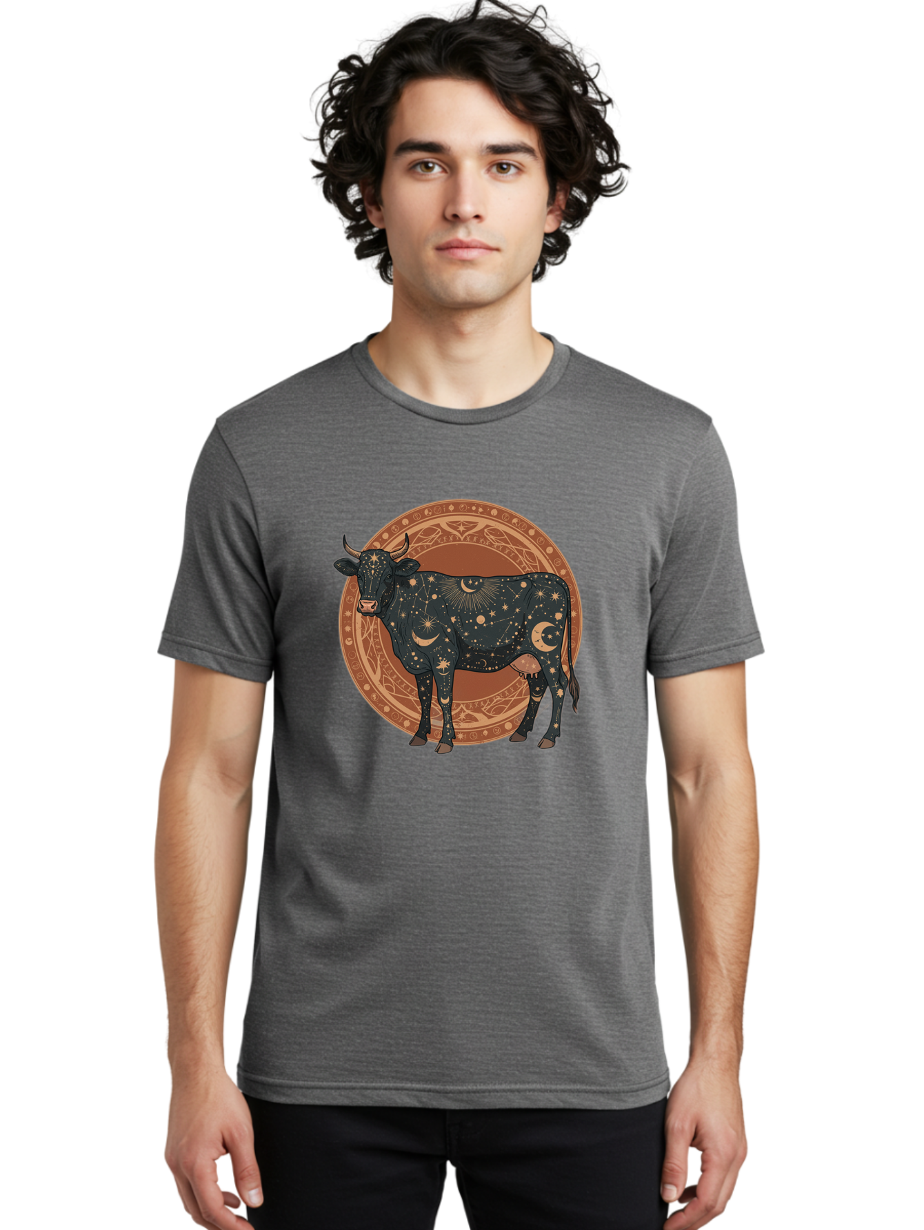 Taurus-Zodiac-Cow Men'S Graphic Tee, 100% Cotton, Comfortable Casual Summer Wear, Machine Washable, Vintage Camera, Old Camera, Antique Camera, Black Camera, Classic Photography, Photography Equipment, Nostalgic Device, Film Camera, Camera Art Ban702