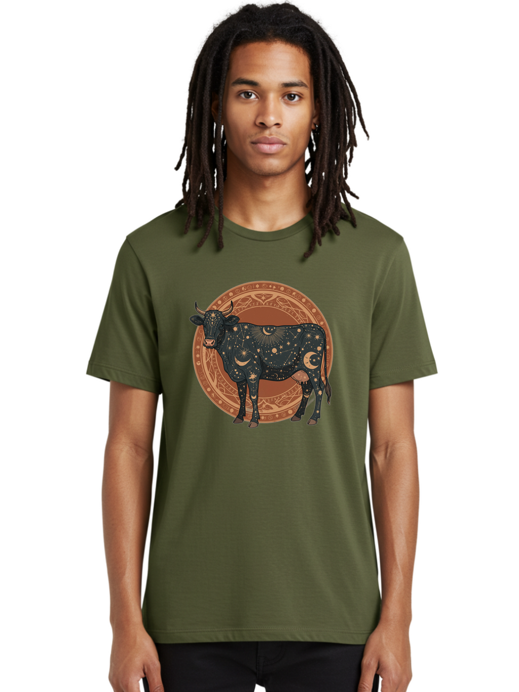 Taurus-Zodiac-Cow Men'S Graphic Tee, 100% Cotton, Comfortable Casual Summer Wear, Machine Washable, Vintage Camera, Old Camera, Antique Camera, Black Camera, Classic Photography, Photography Equipment, Nostalgic Device, Film Camera, Camera Art Ban702