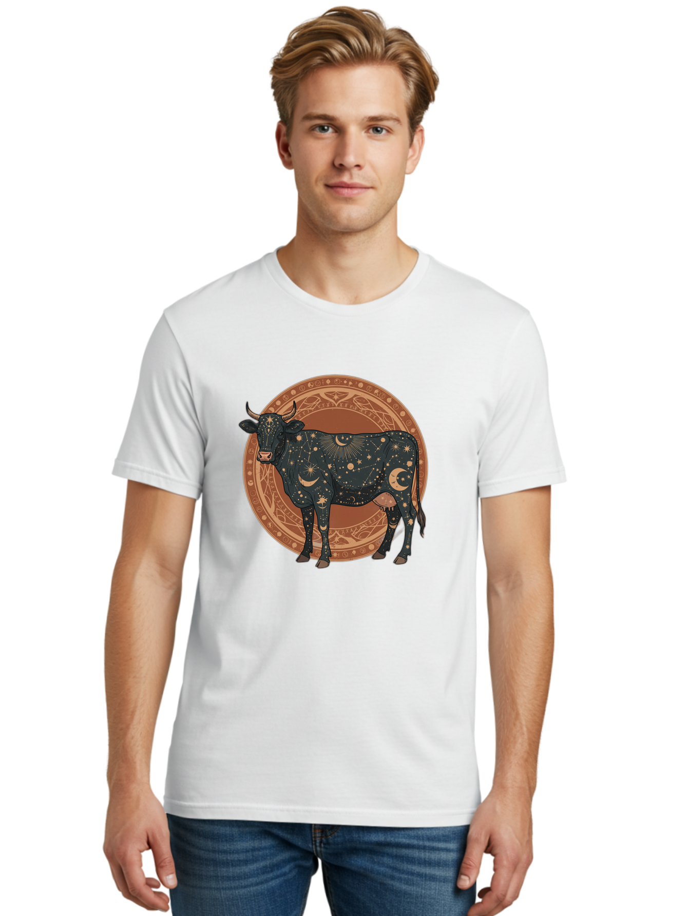 Taurus-Zodiac-Cow Men'S Graphic Tee, 100% Cotton, Comfortable Casual Summer Wear, Machine Washable, Vintage Camera, Old Camera, Antique Camera, Black Camera, Classic Photography, Photography Equipment, Nostalgic Device, Film Camera, Camera Art Ban702