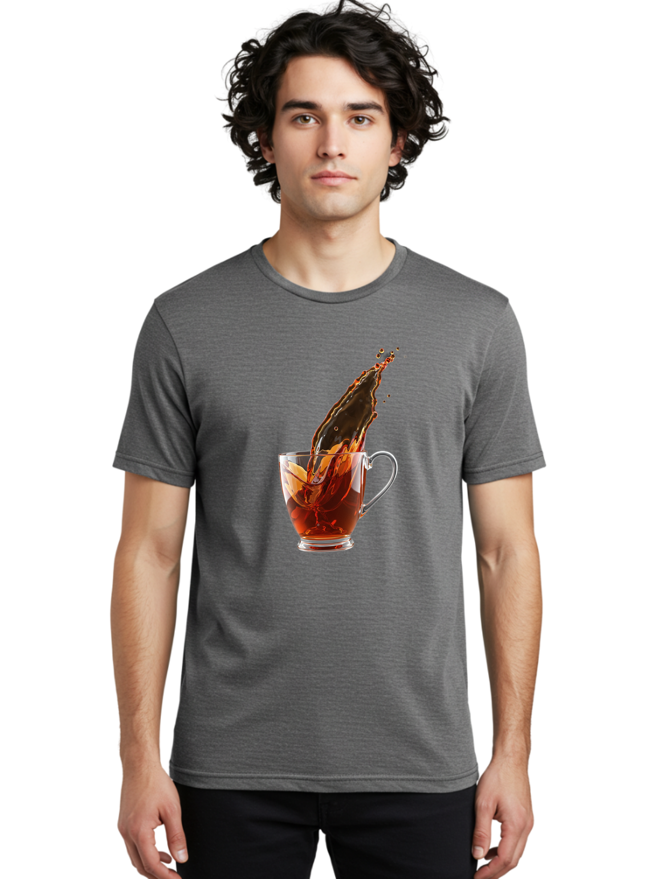 Tea-Splash Men'S Graphic Tee, 100% Cotton, Comfortable Casual Summer Wear, Machine Washable, Vintage Camera, Old Camera, Antique Camera, Black Camera, Classic Photography, Photography Equipment, Nostalgic Device, Film Camera, Camera Art Ban706