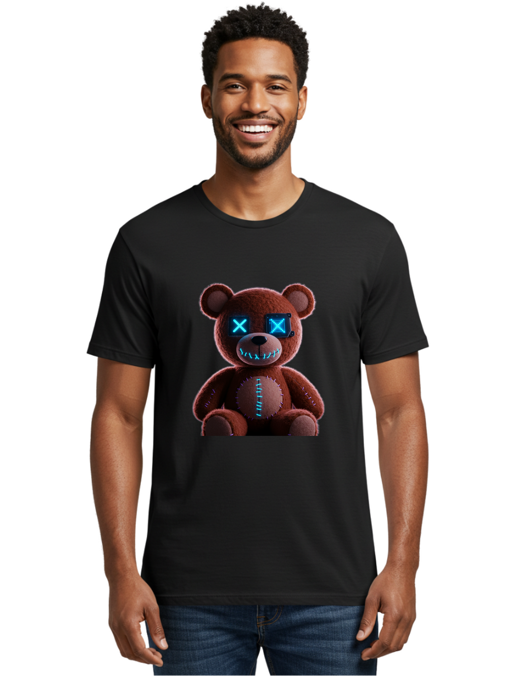 Teddy-1 Men'S Graphic Tee, 100% Cotton, Comfortable Casual Summer Wear, Machine Washable, Vintage Camera, Old Camera, Antique Camera, Black Camera, Classic Photography, Photography Equipment, Nostalgic Device, Film Camera, Camera Art Ban708