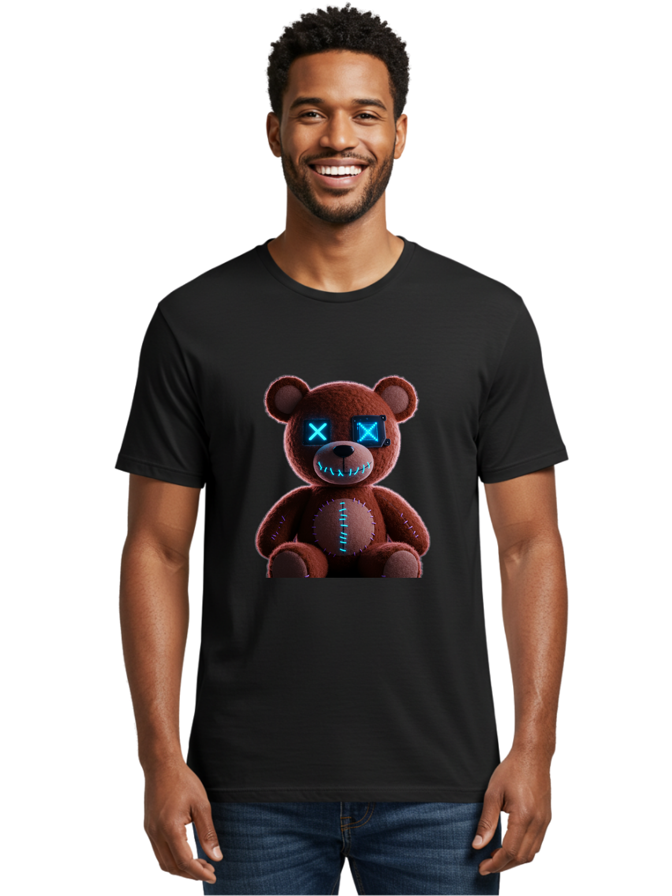 Teddy-1 Men'S Graphic Tee, 100% Cotton, Comfortable Casual Summer Wear, Machine Washable, Vintage Camera, Old Camera, Antique Camera, Black Camera, Classic Photography, Photography Equipment, Nostalgic Device, Film Camera, Camera Art Ban708