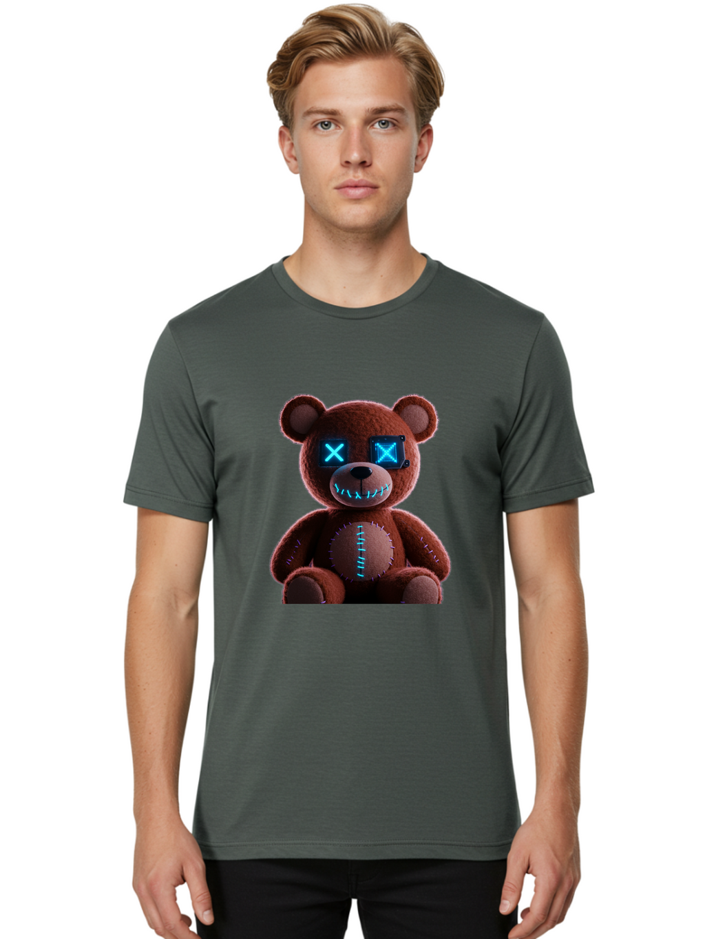 Teddy-1 Men'S Graphic Tee, 100% Cotton, Comfortable Casual Summer Wear, Machine Washable, Vintage Camera, Old Camera, Antique Camera, Black Camera, Classic Photography, Photography Equipment, Nostalgic Device, Film Camera, Camera Art Ban708